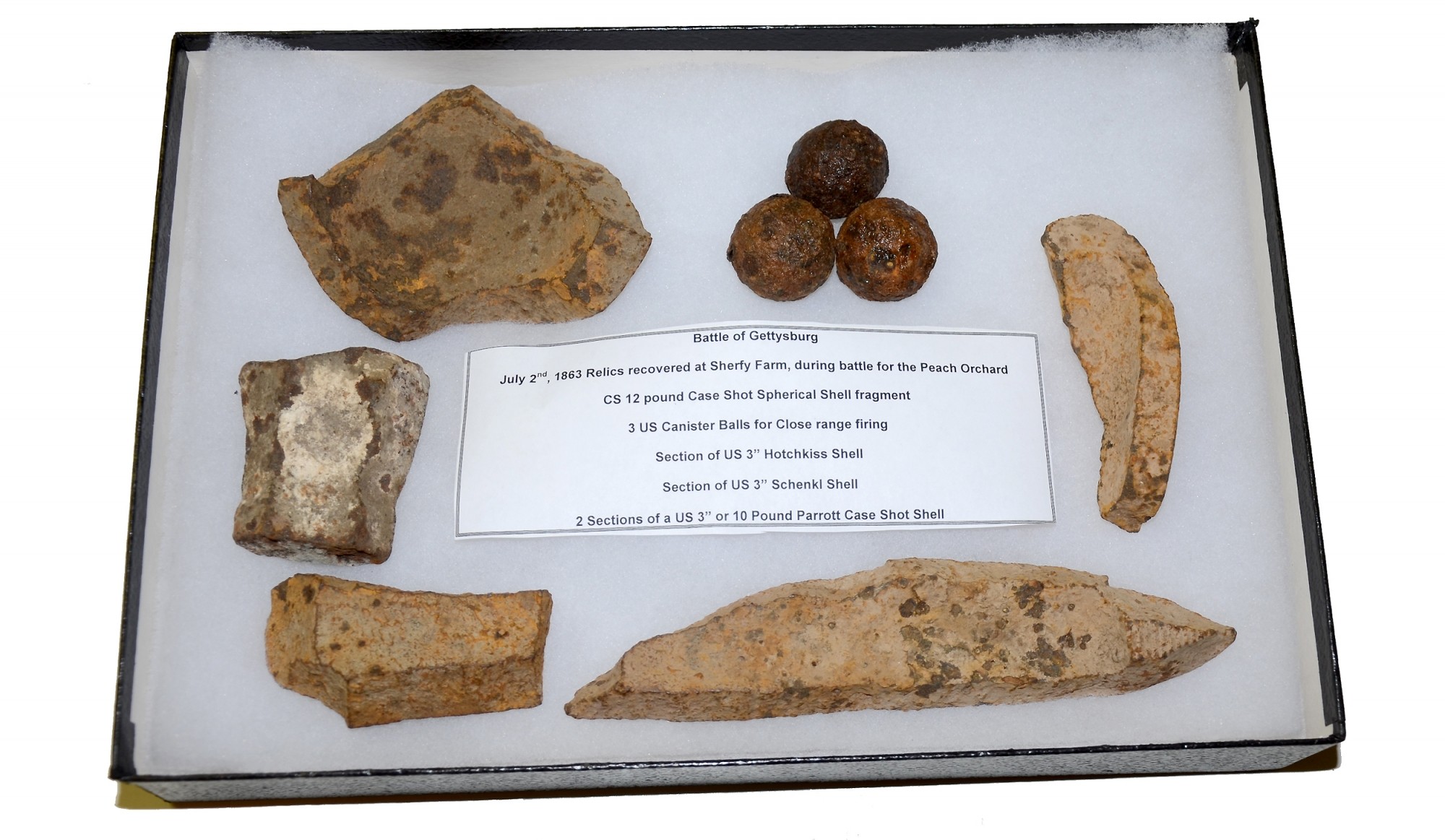 RELICS RECOVERED AT THE SHERFY FARM AT GETTYSBURG — Horse Soldier