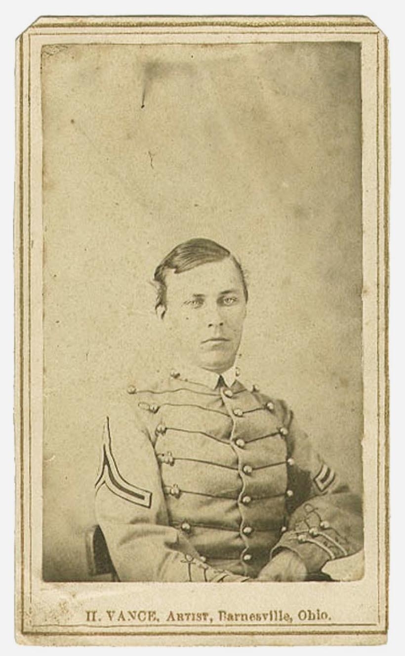 CDV OF WEST POINT CADET JAMES BOND MACKALL — Horse Soldier