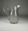 C1840-1870 PRESSED HONEYCOMB PITCHER BY NEW ENGLAND GLASS CO.