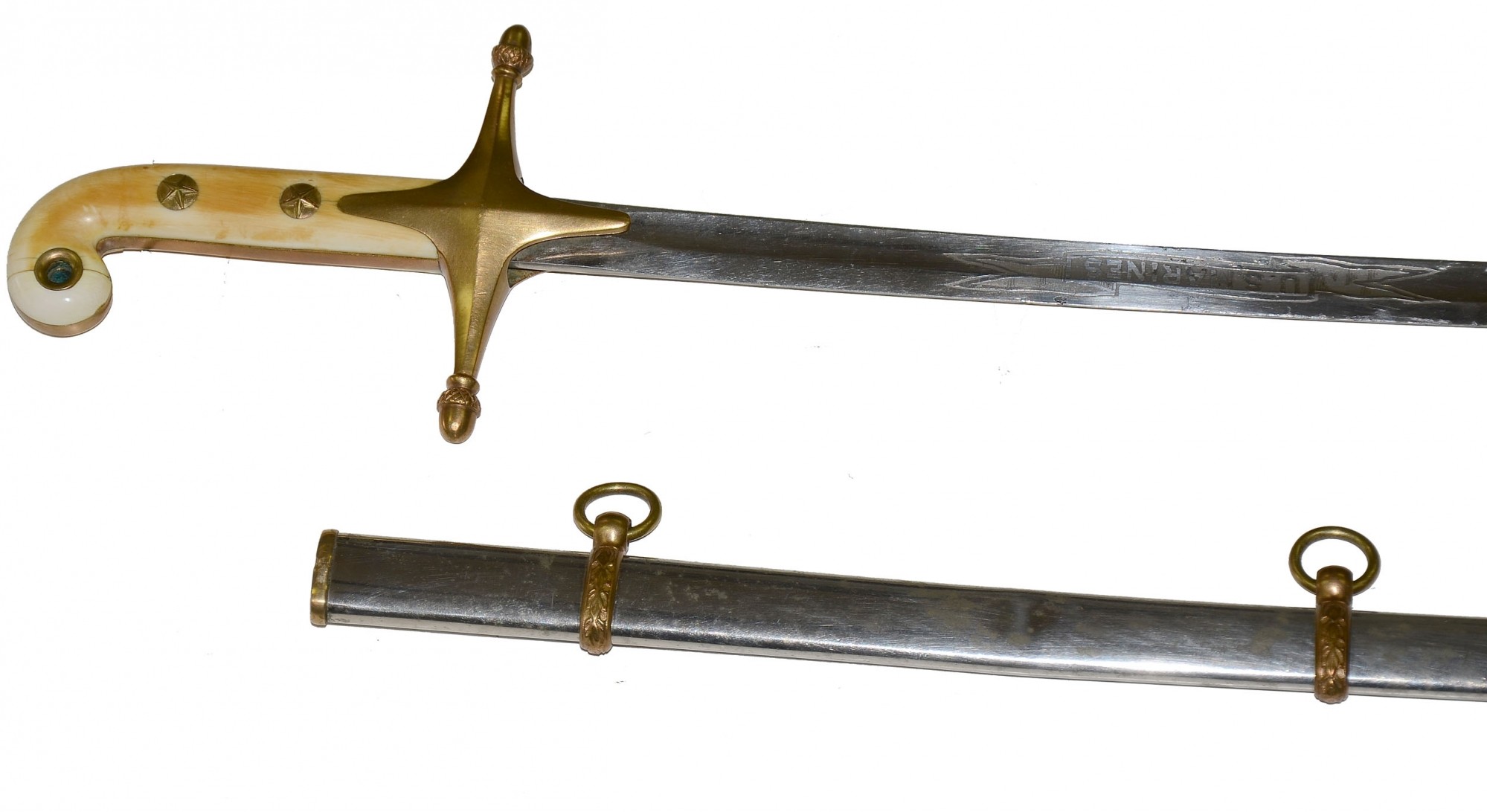 Identified, Wwi Usmc Officer’s ‘mamaluke’ Sword And Scabbard — Horse 