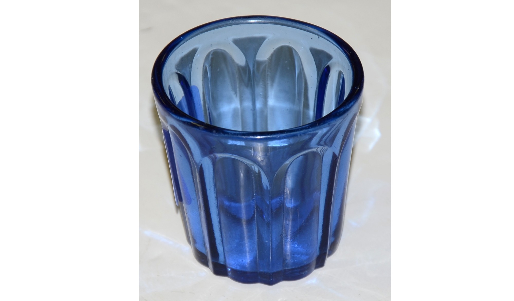 1860’S COBALT BLUE SHOT GLASS — Horse Soldier