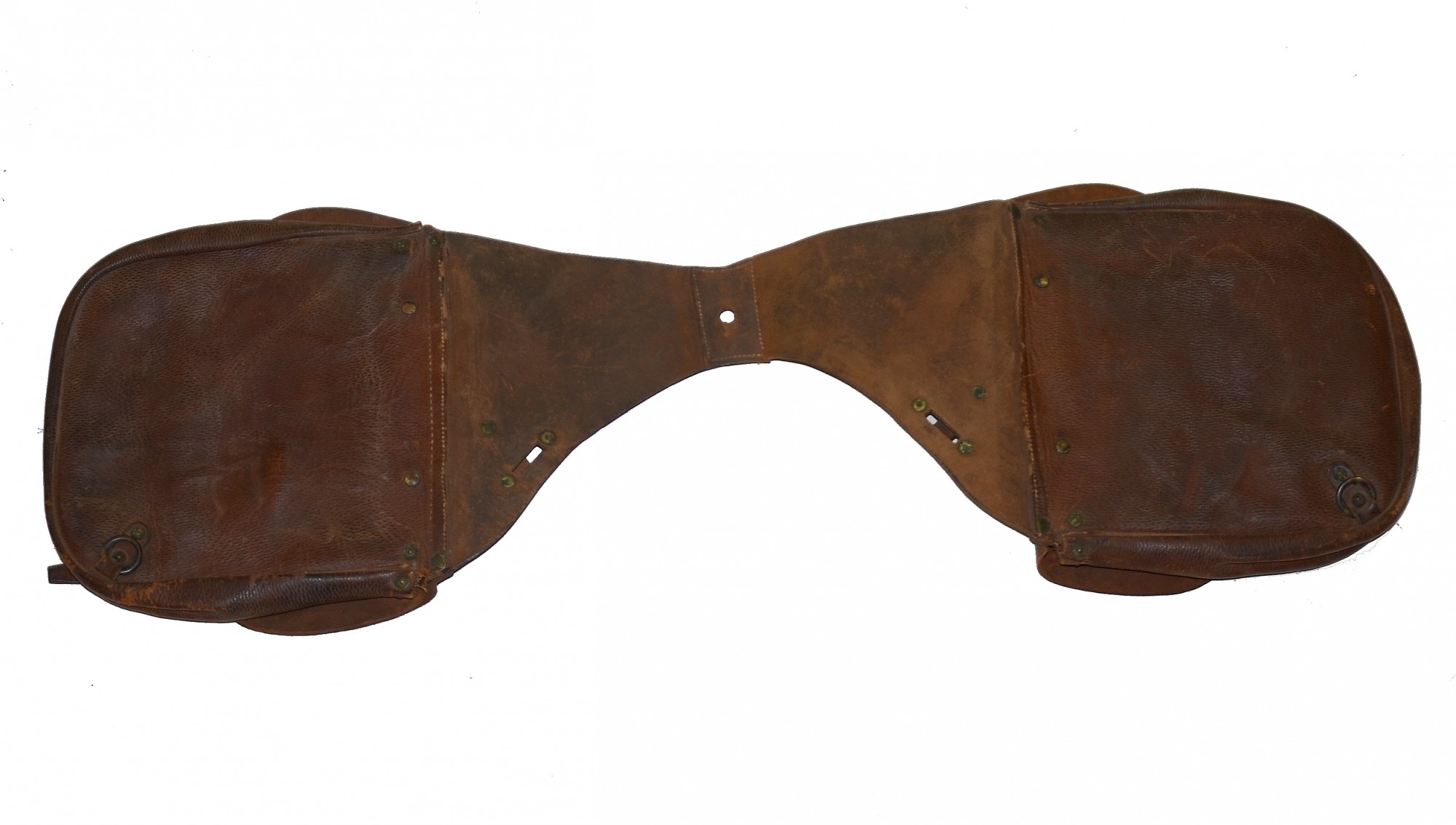 WORLD WAR ONE US LEATHER SADDLE BAGS DATED 1917 — Horse Soldier