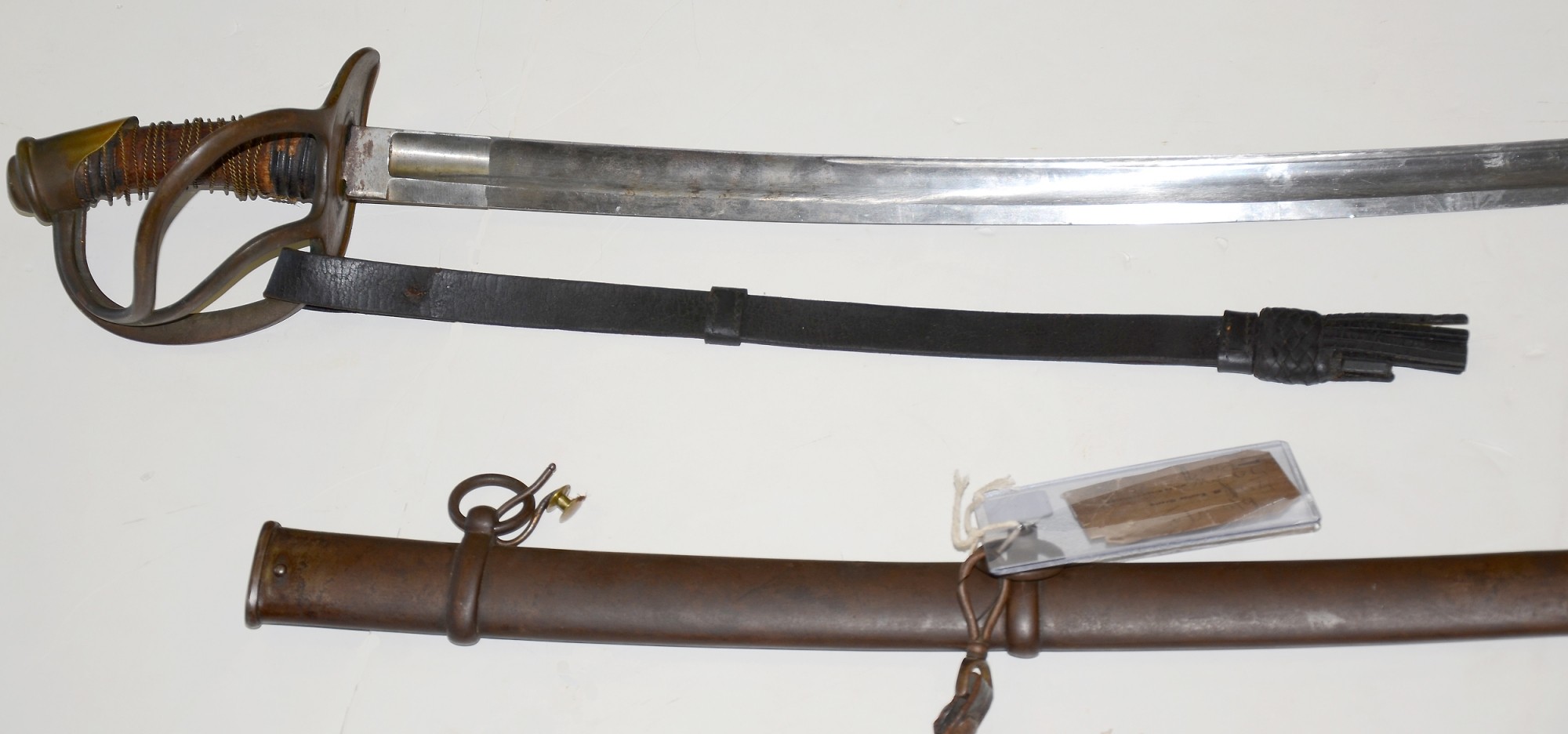 SCARCE, IDENTIFIED, M1840 ENLISTED CAVALRY SABER WITH ORIGINAL COMPLETE ...