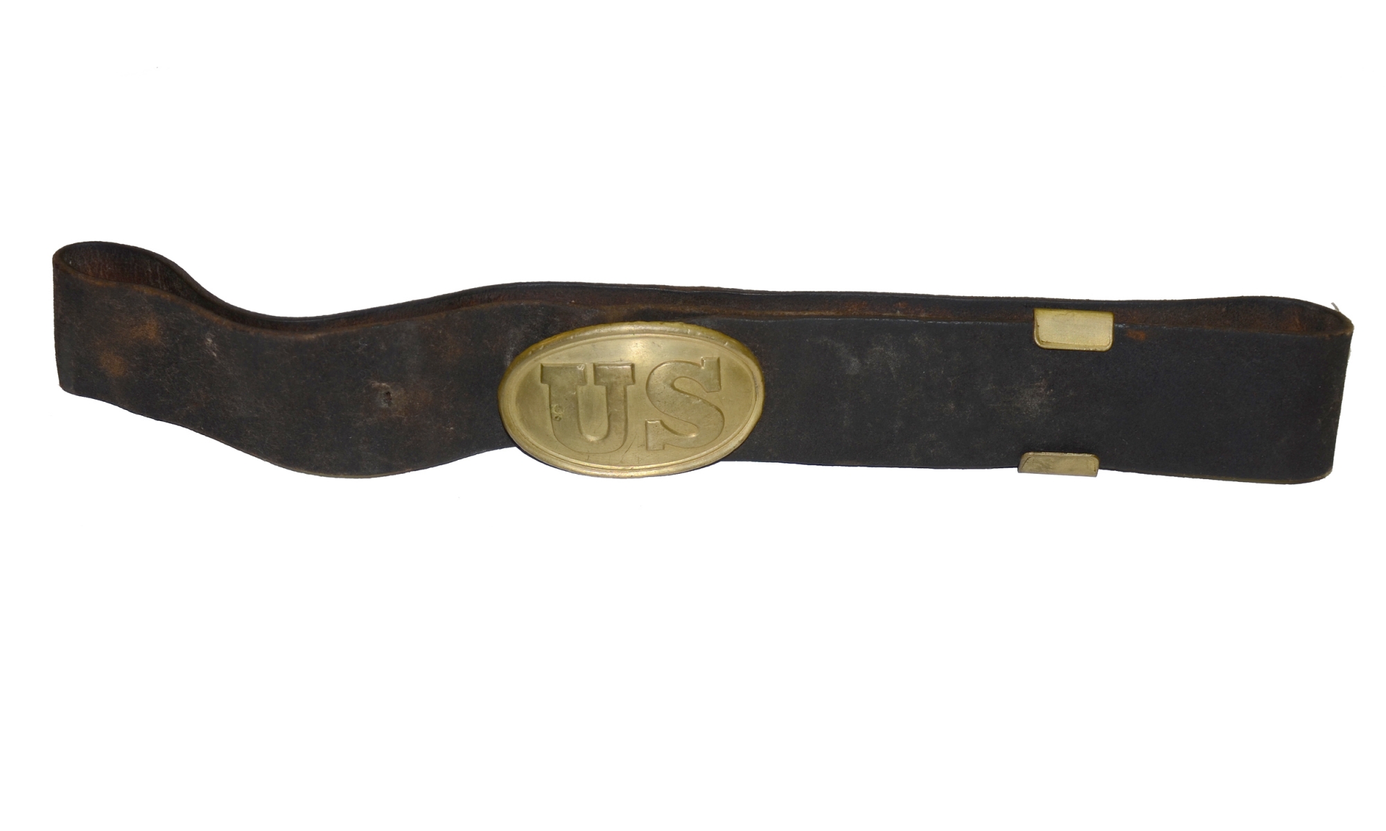 Civil War Waist Belt with Lead-Filled Buckle - U.S.