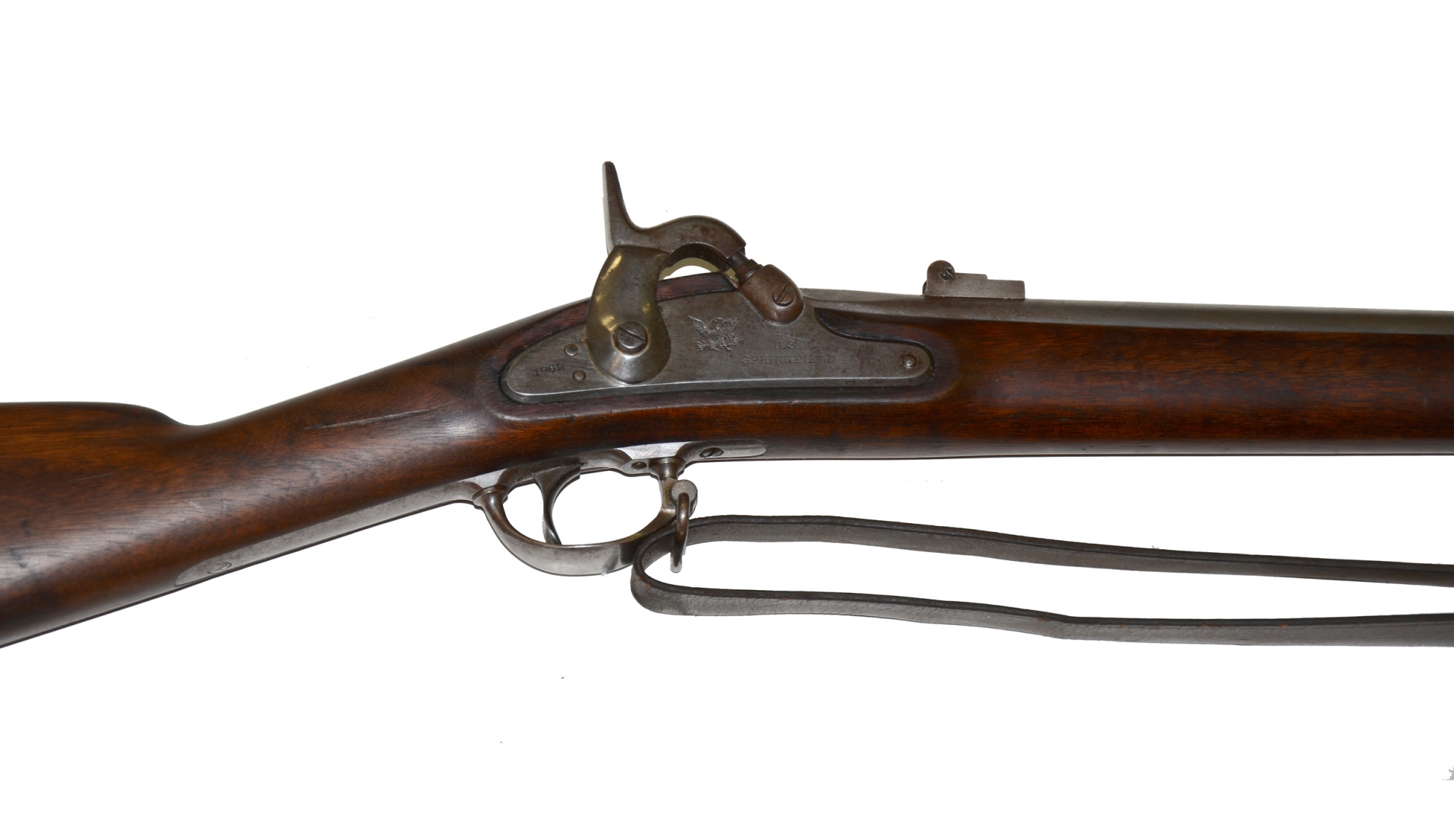 M1861 U.S. SPRINGFIELD MUSKET DATED 1862, WITH ORIGINAL SHOULDER SLING ...