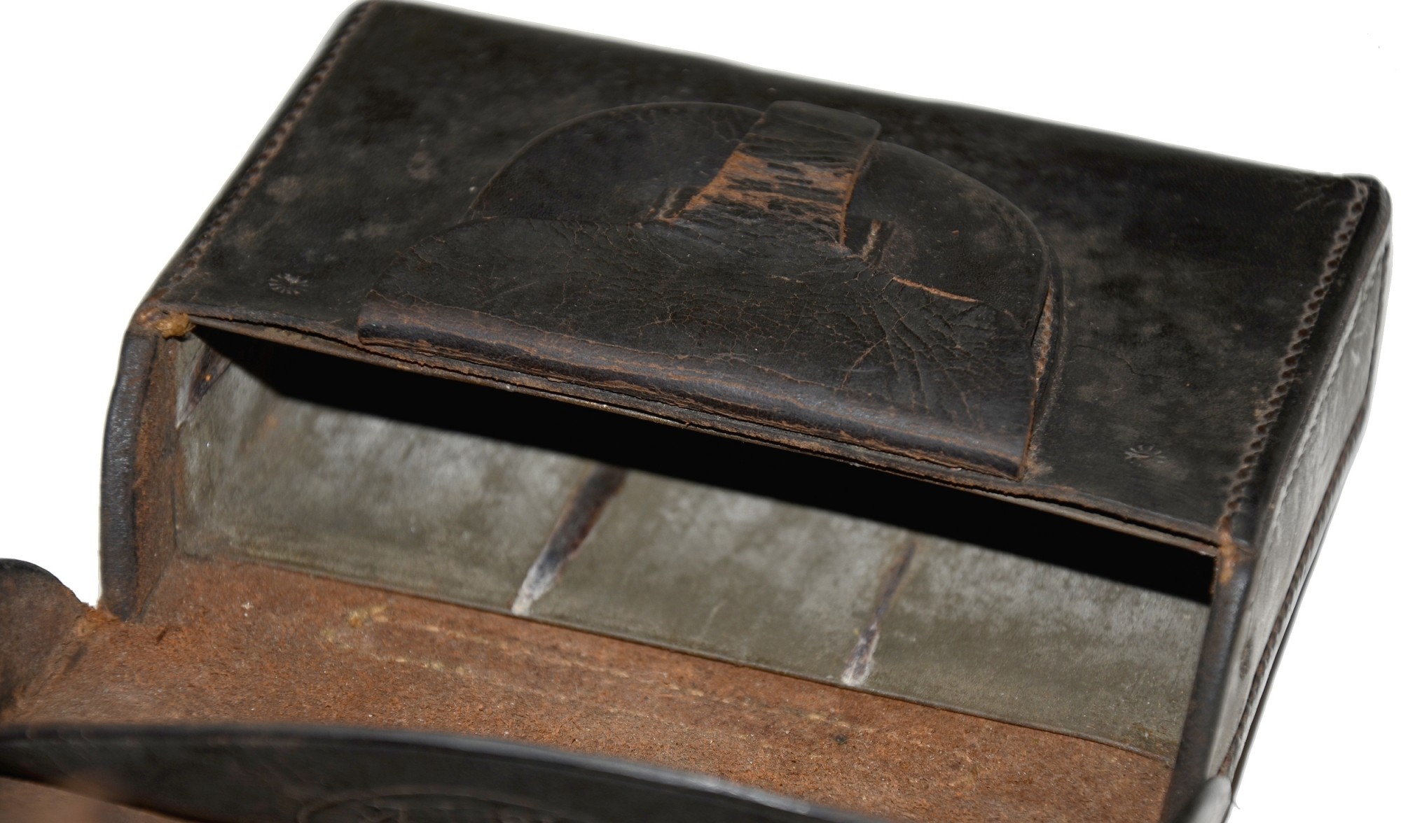 CIVIL WAR US NAVY CARTRIDGE BOX, DATED 1861 — Horse Soldier