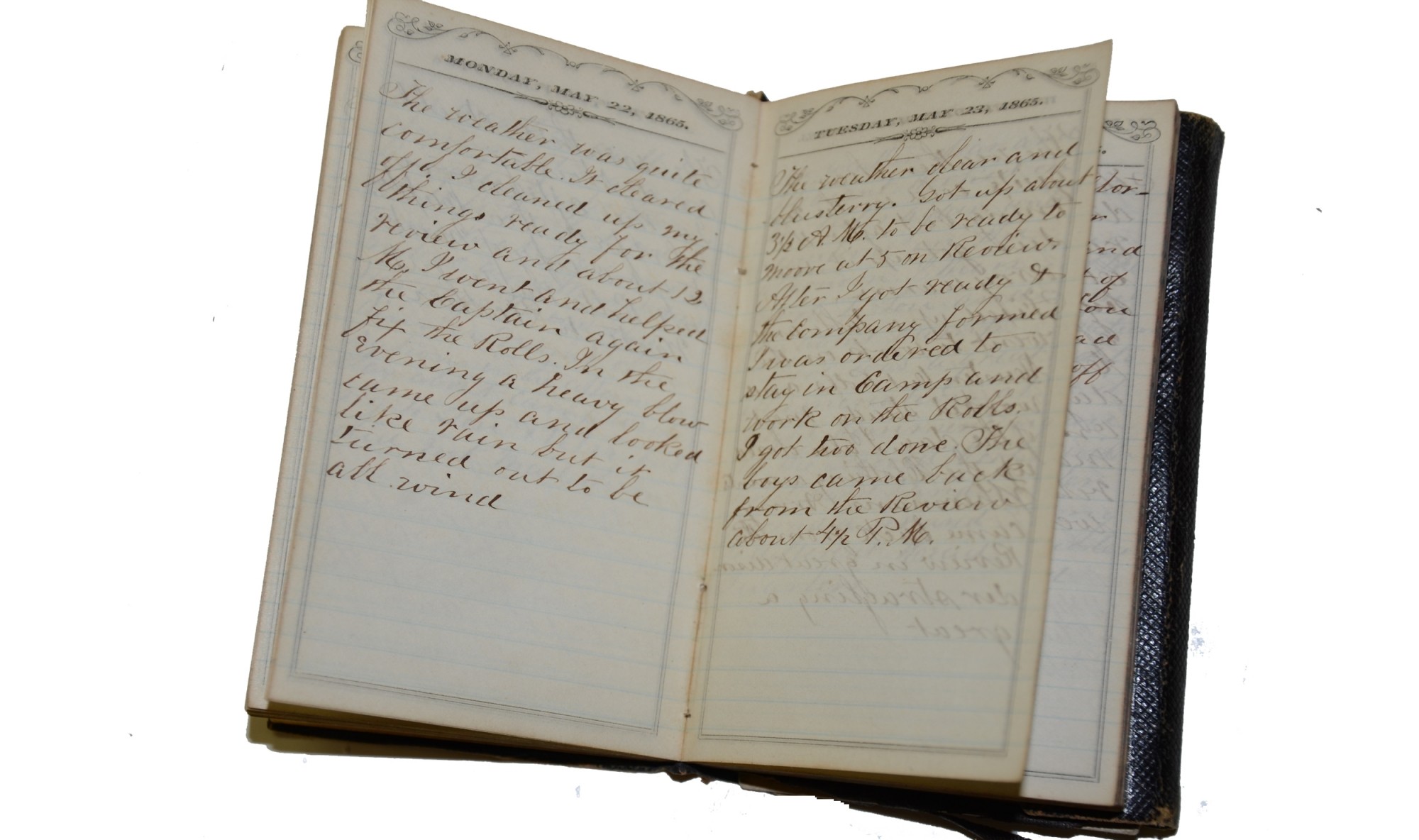 SOLDIER DIARIES AND LEDGER BOOK FOR 1864 AND 1865 - SGT. SAMUEL M ...