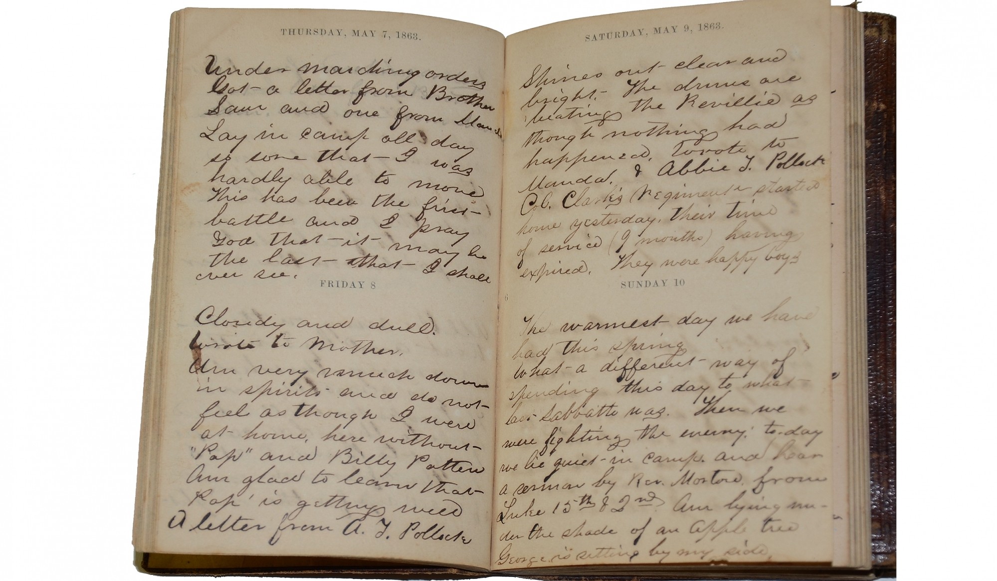 Fantastic 1863 Soldier’s Diary – Wounded July 2nd In The Wheatfield At 