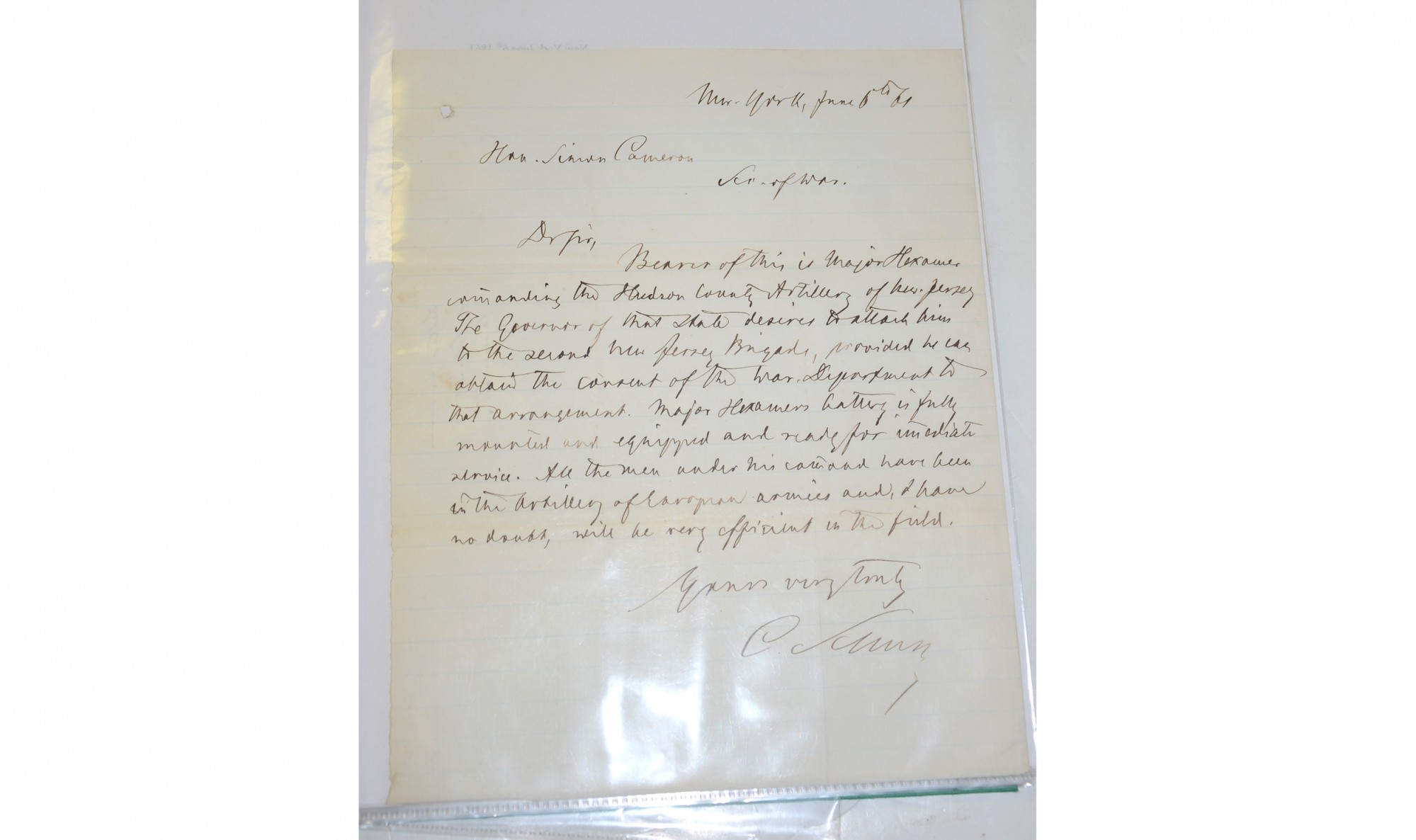 CIVIL WAR CORRESPONDENCE OF CAPT. WILLIAM HEXAMER, BATTERY “A”, FIRST ...