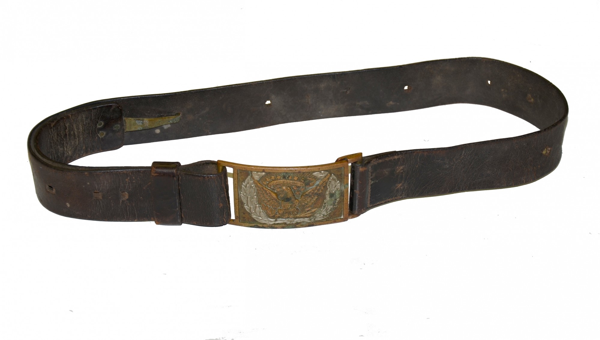  US Civil War Cavalry Union Officers Army Hand Made Leather  Sword Belt Reproduct With Eagle Buckle : Clothing, Shoes & Jewelry