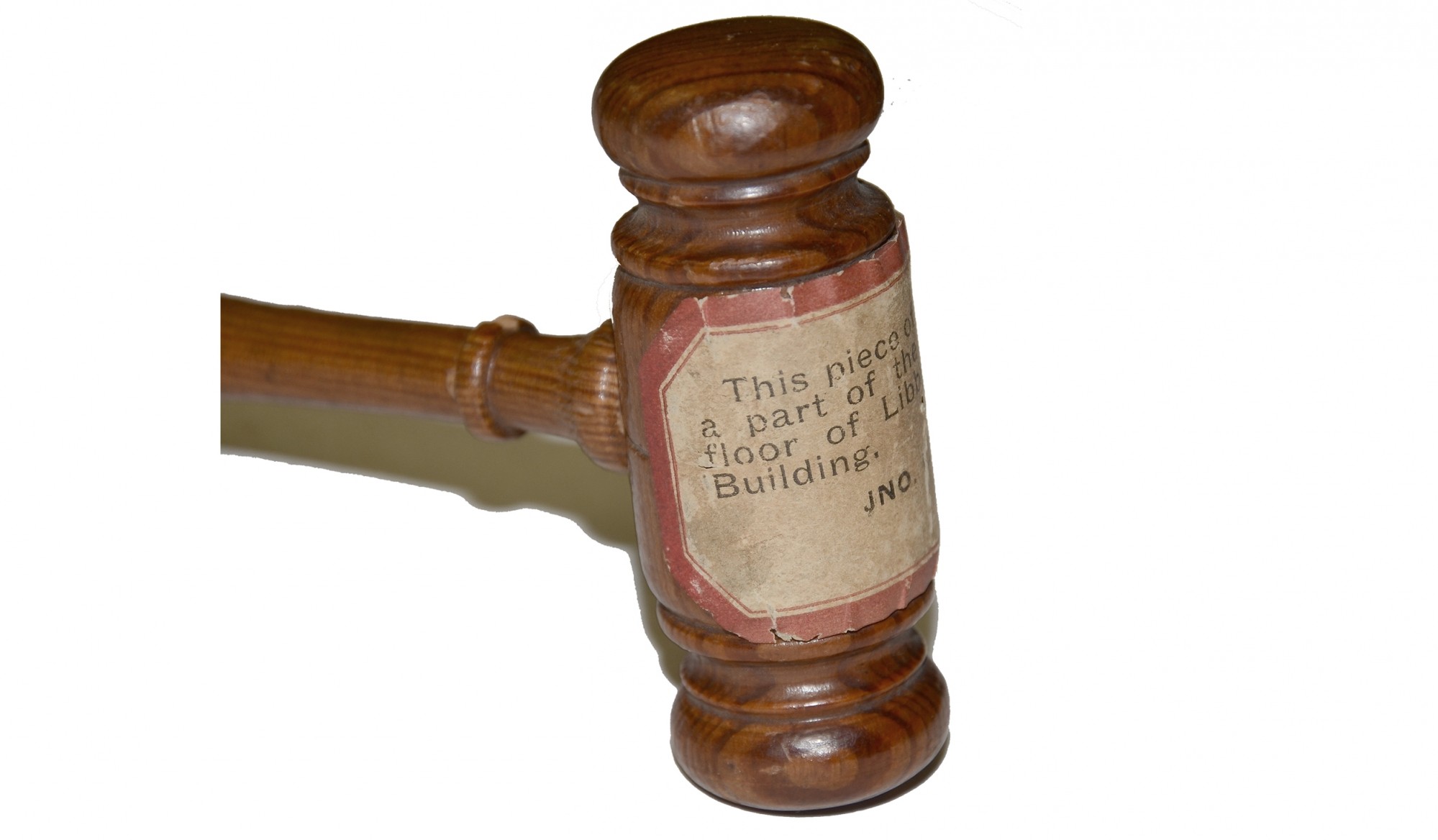 GAVEL MADE OF WOOD FROM LIBBY PRISION WITH ORIGINAL TAG AND ...