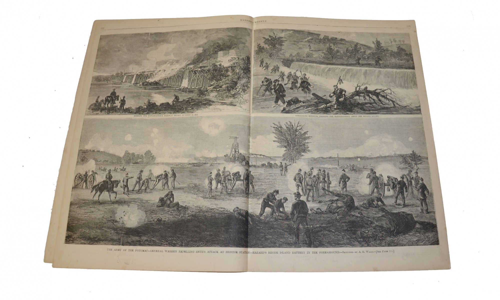 HARPER’S WEEKLY, NEW YORK, NOVEMBER 7, 1863 – BRISTOE STATION/ ARMY OF ...