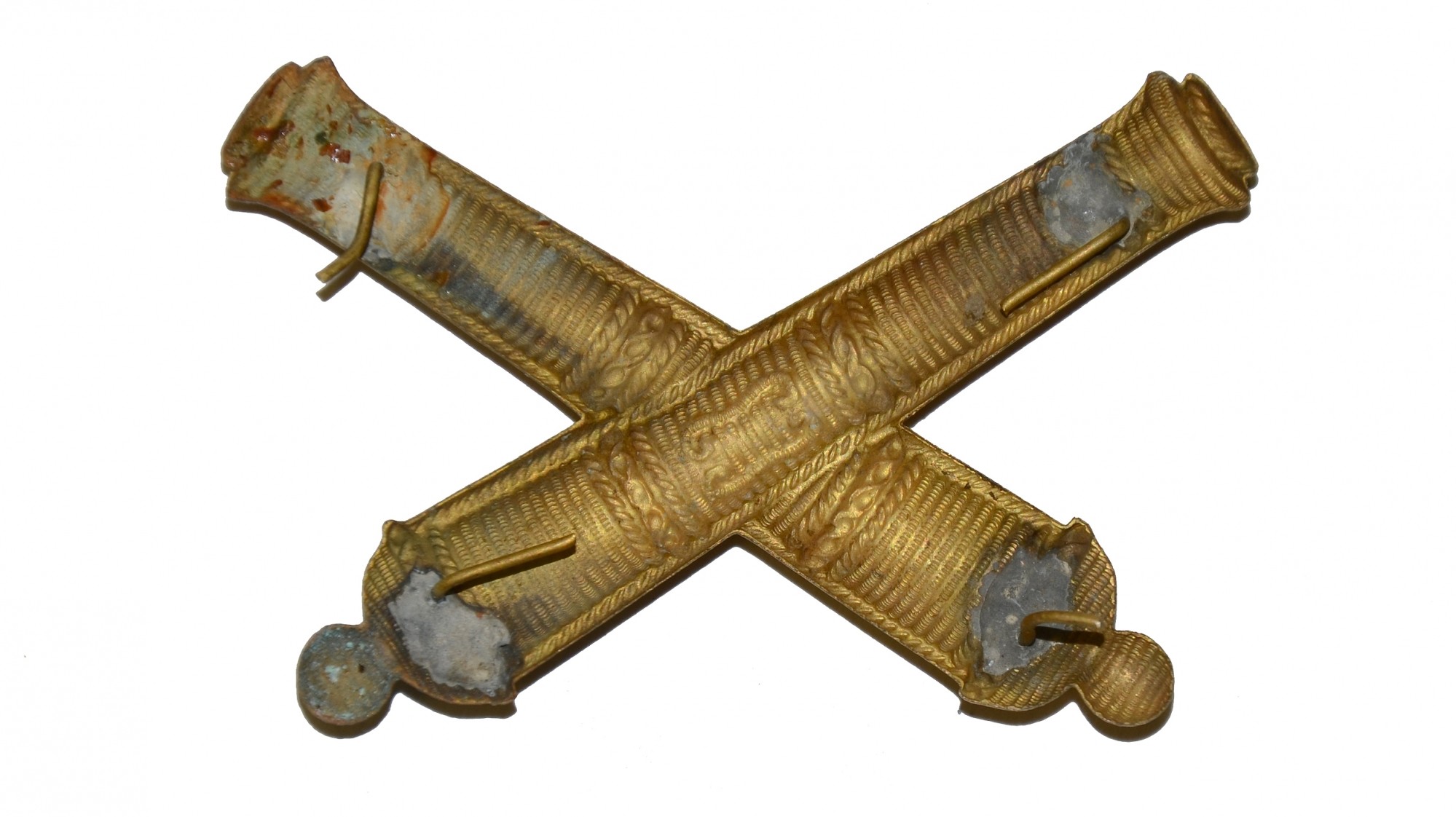 CIVIL WAR OFFICER’S ARTILLERY CAP INSIGNIA — Horse Soldier