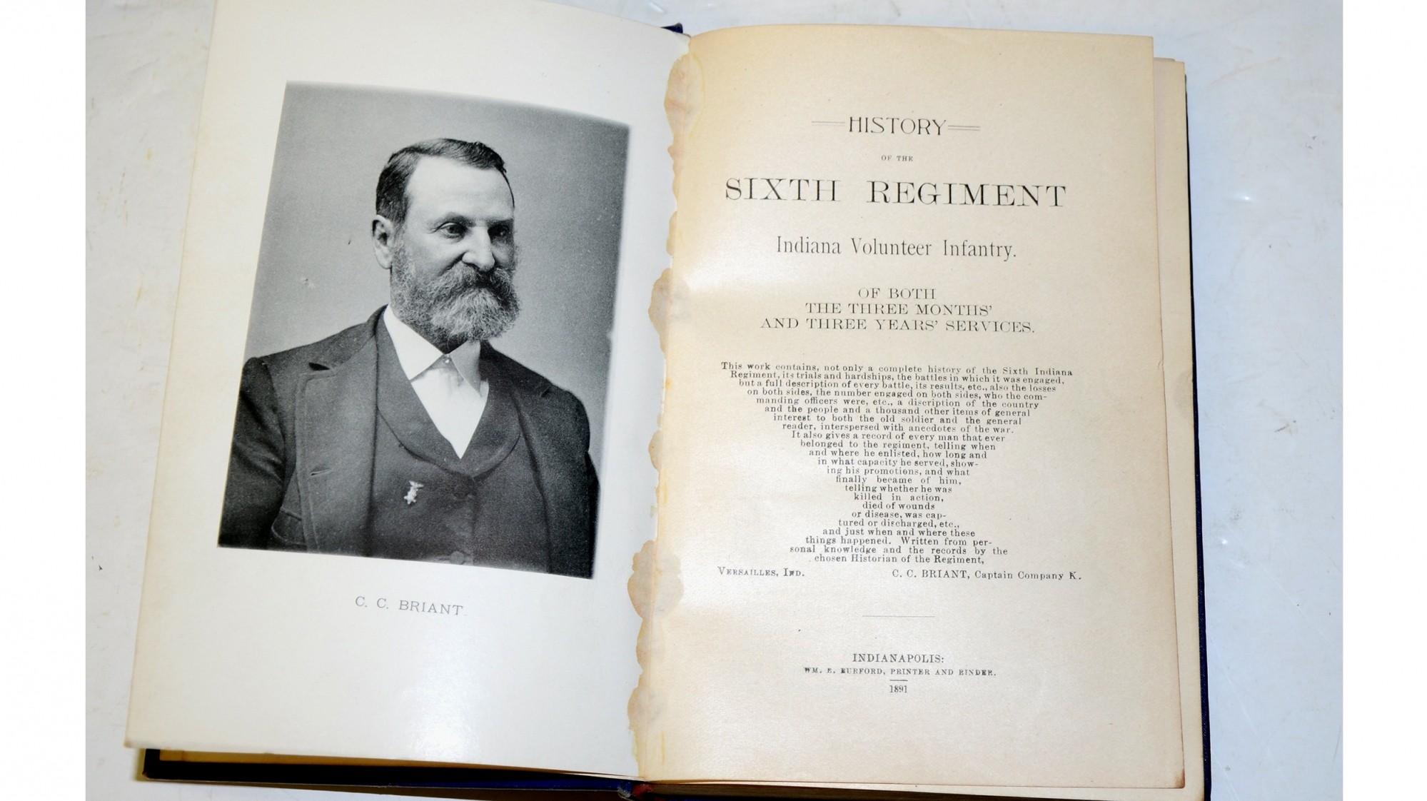 HISTORY OF THE SIXTH REGIMENT INDIANA VOLUNTEER INFANTRY — Horse Soldier