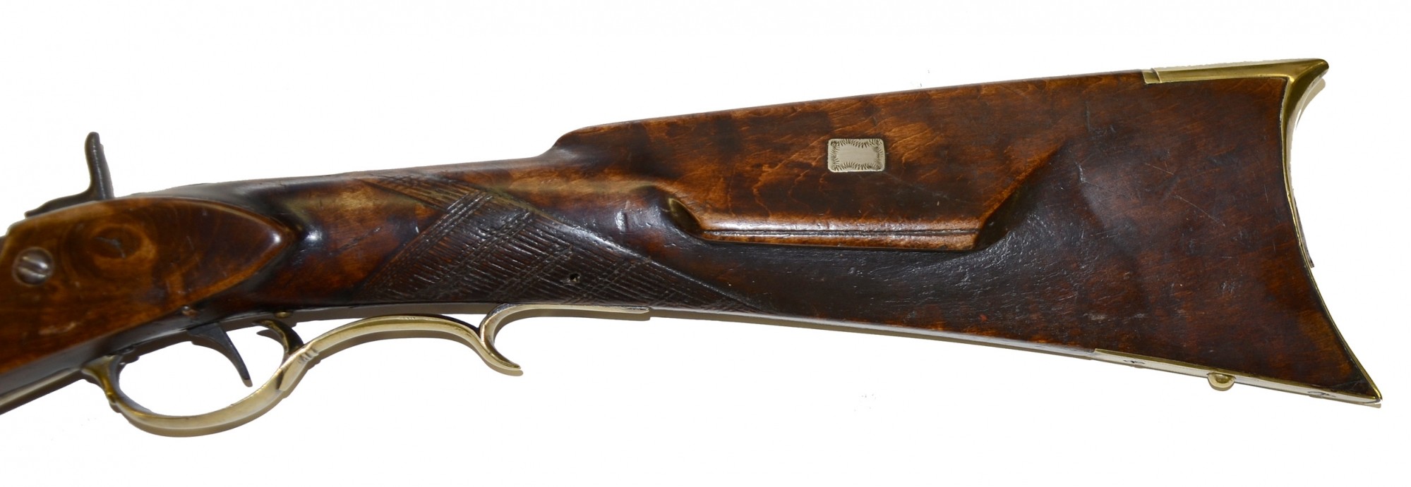 FULL STOCK LONG RIFLE PRODUCED BY GIBBS OF LANCASTER, PENNSYLVANIA ...