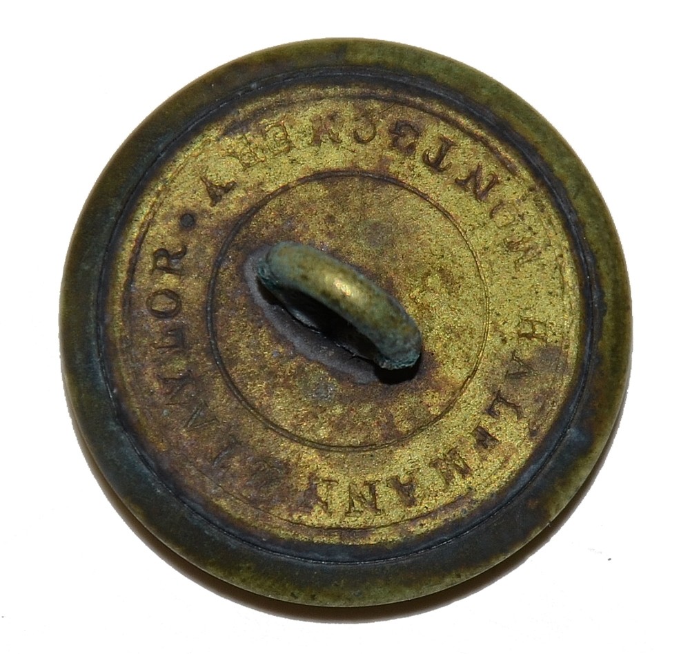 CONFEDERATE INFANTRY SCRIPT ‘I’ COAT BUTTON — Horse Soldier