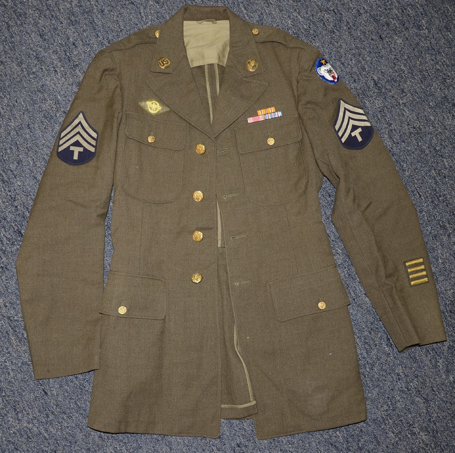 WW2 UNIFORM AND INSIGNIA GROUP ID’D TO SOLDIER WHO SERVED IN THE ...