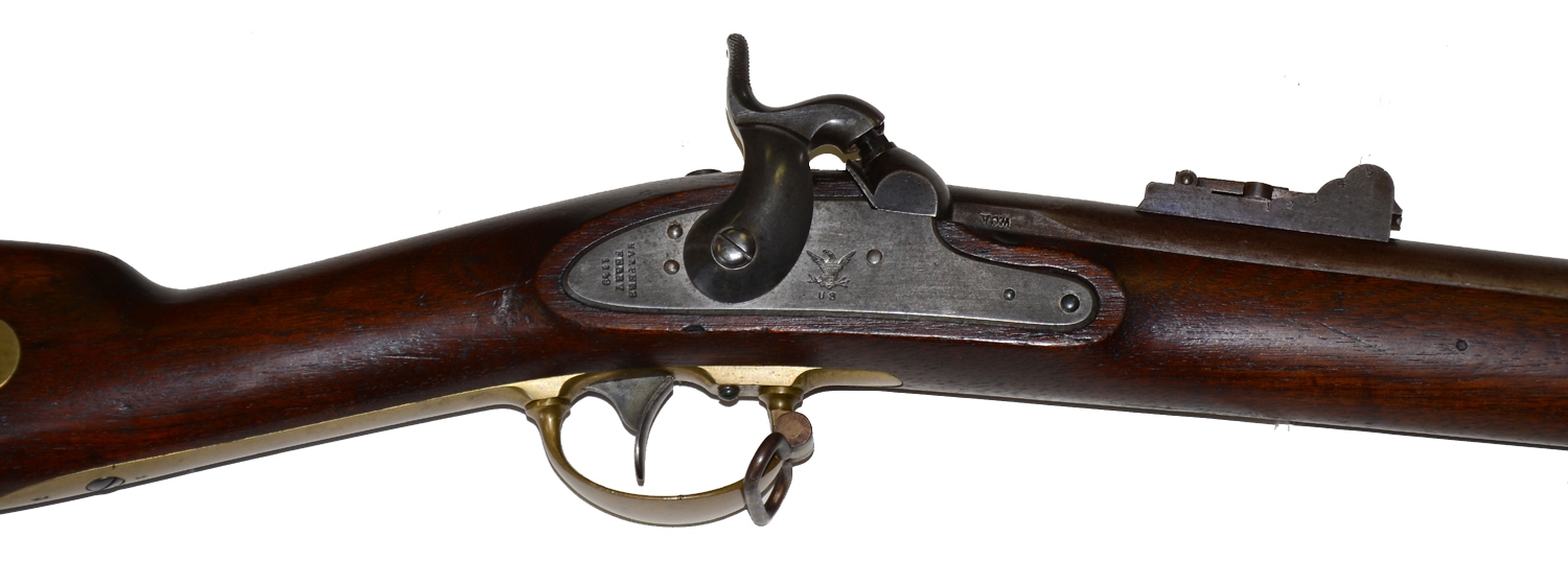 A SCARCE HARPERS FERRY 1841 MISSISSIPPI RIFLE WITH HARPERS FERRY 1855 ...