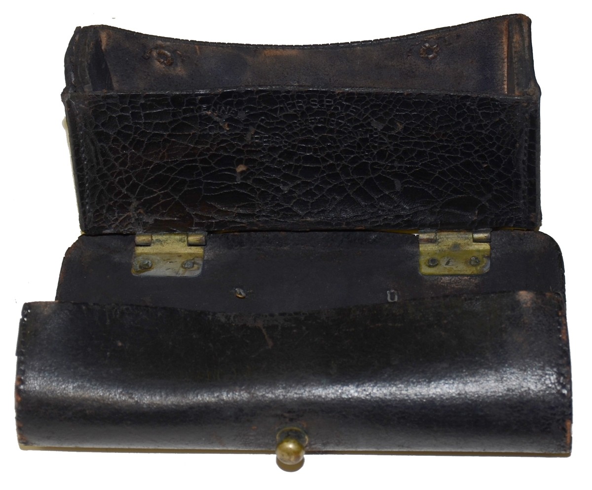 INDIAN WAR FRAZIER CARTRIDGE BOX WITH CAVALRY INSIGNIA — Horse Soldier