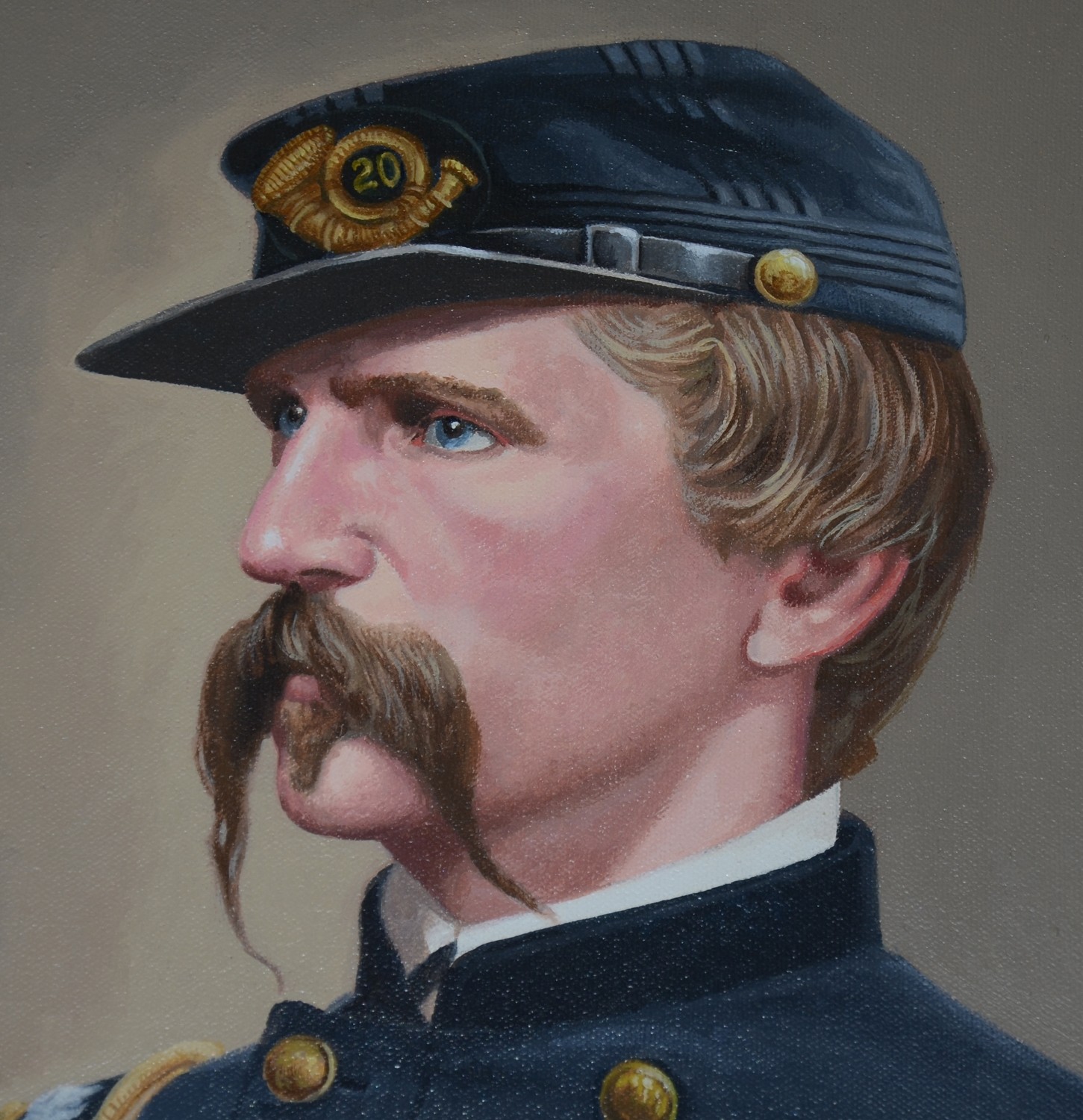 ORIGINAL OIL PAINTING OF 20TH MAINE LT. COL JOSHUA L. CHAMBERLAIN BY ...