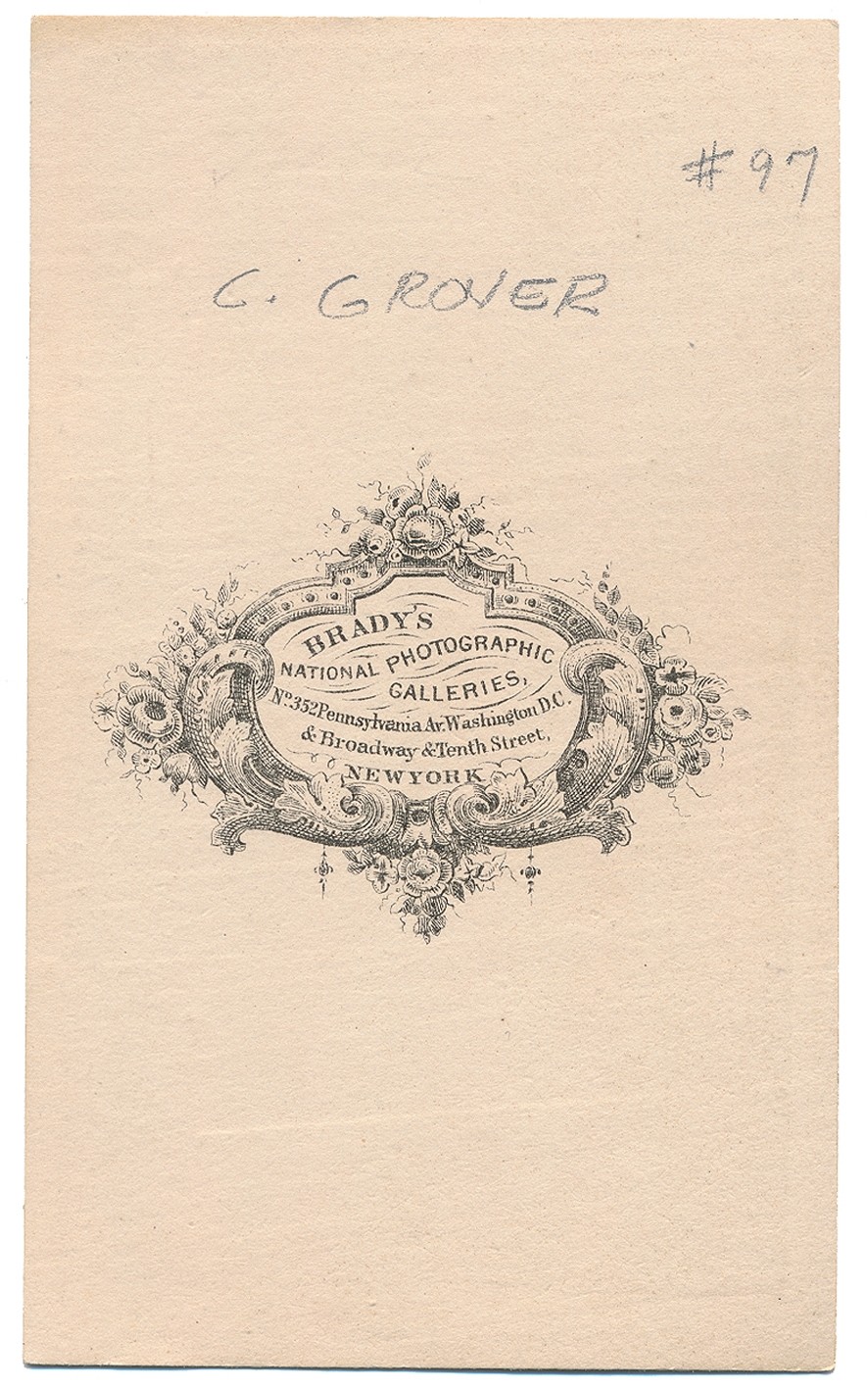 BUST VIEW CDV OF CUVIER GROVER AS A BRIGADIER GENERAL — Horse Soldier