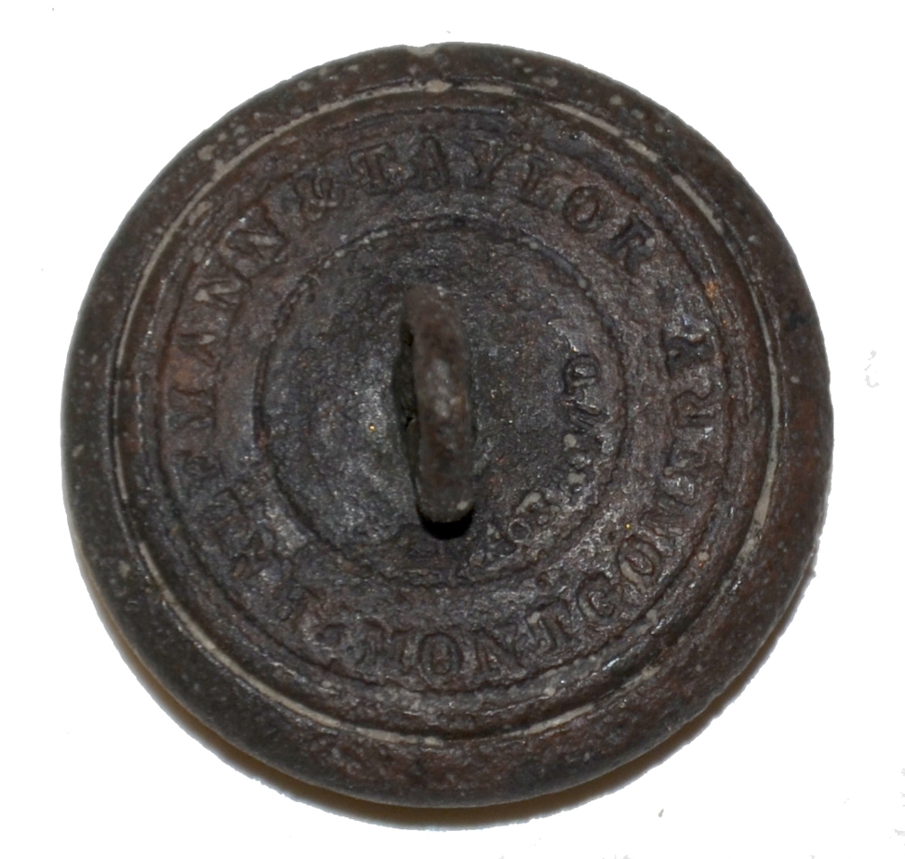 CONFEDERATE MANUSCRIPT “A” COAT BUTTON RECOVERED FROM FORT FISHER ...