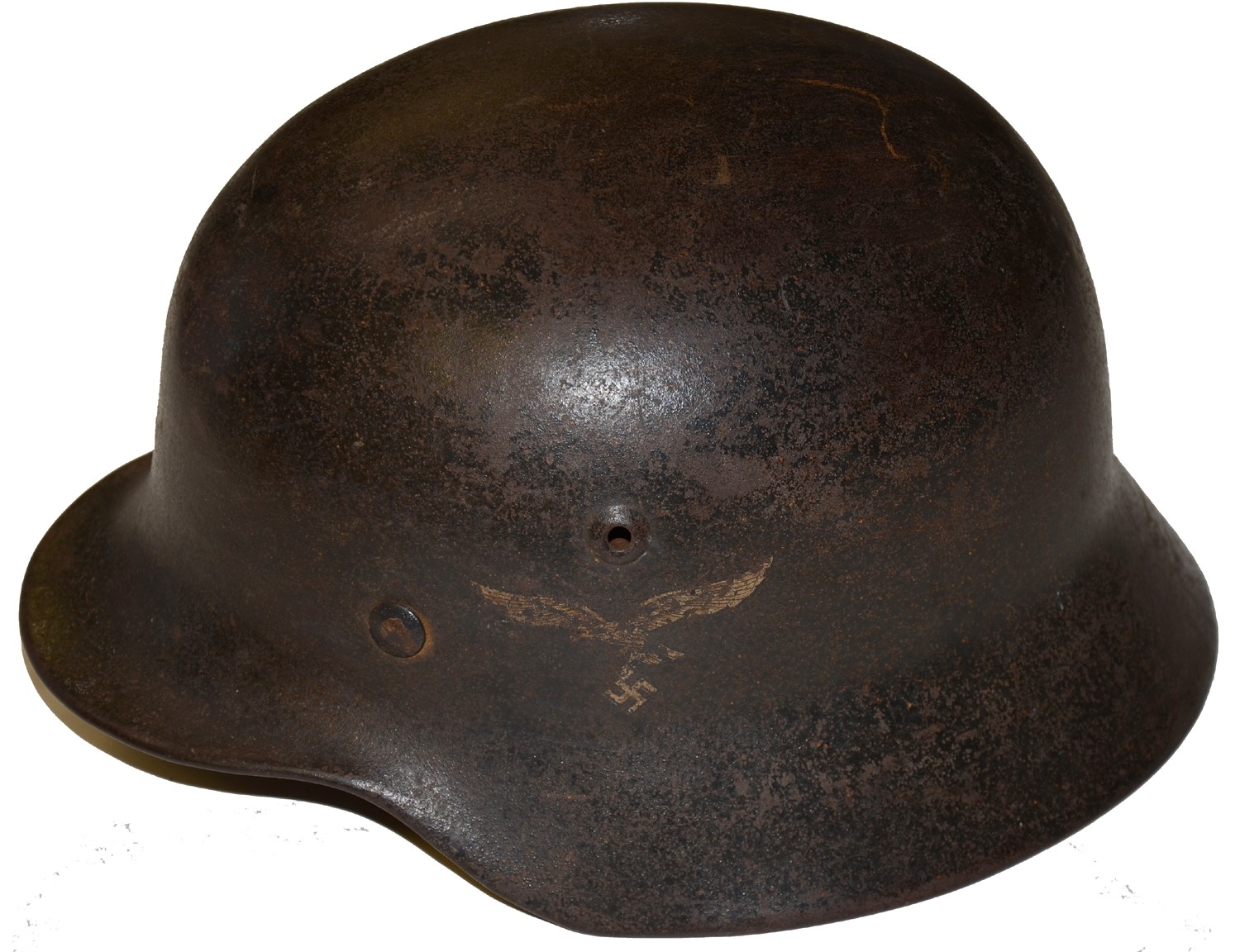 WORLD WAR TWO GERMAN SINGLE DECAL LUFTWAFFE HELMET FROM THE COLLECTION ...