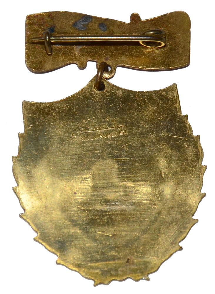 SOUVENIR BADGE FOR THE MUSTER OUT OF THE 8th OHIO VOLUNTEERS IN 1898 ...