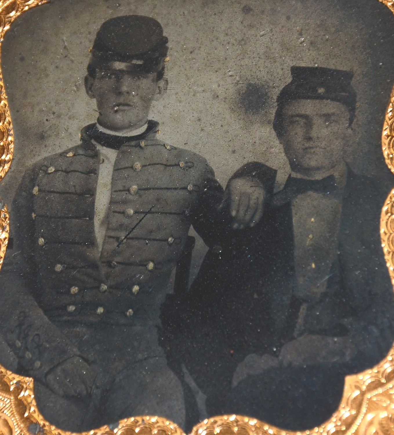 SIXTH PLATE AMBROTYPE OF DAVID A. BISSETT, VMI AND 13th VA CAVALRY ...