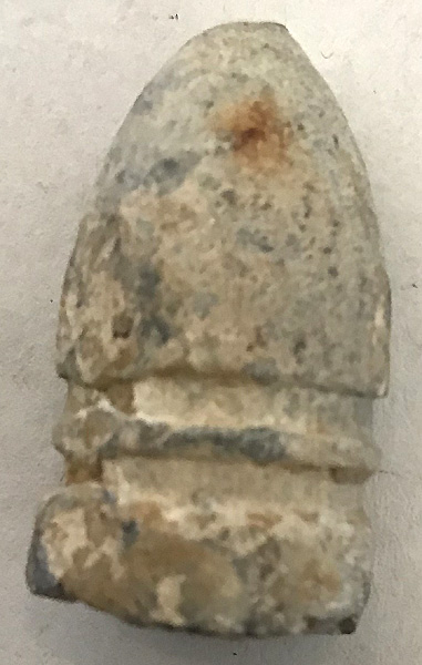 Confederate .58 Caliber Gardner Patent Bullet Recovered At Little Round 