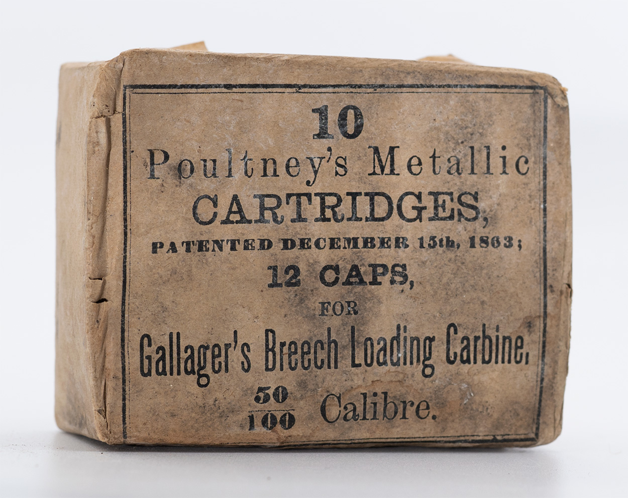 FULL PACK OF .50 CALIBER GALLAGER CARTRIDGES – POULTNEY PATENT — Horse ...