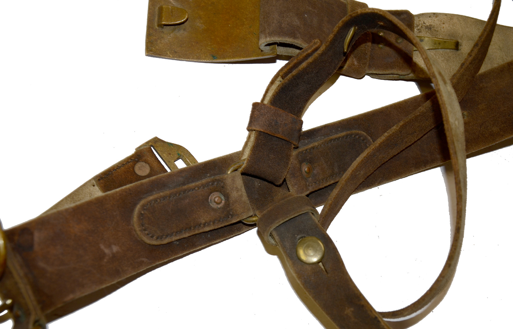 COMPLETE CIVIL WAR BUFF LEATHER CAVALRY SABER BELT BY W. KINSEY IN ...