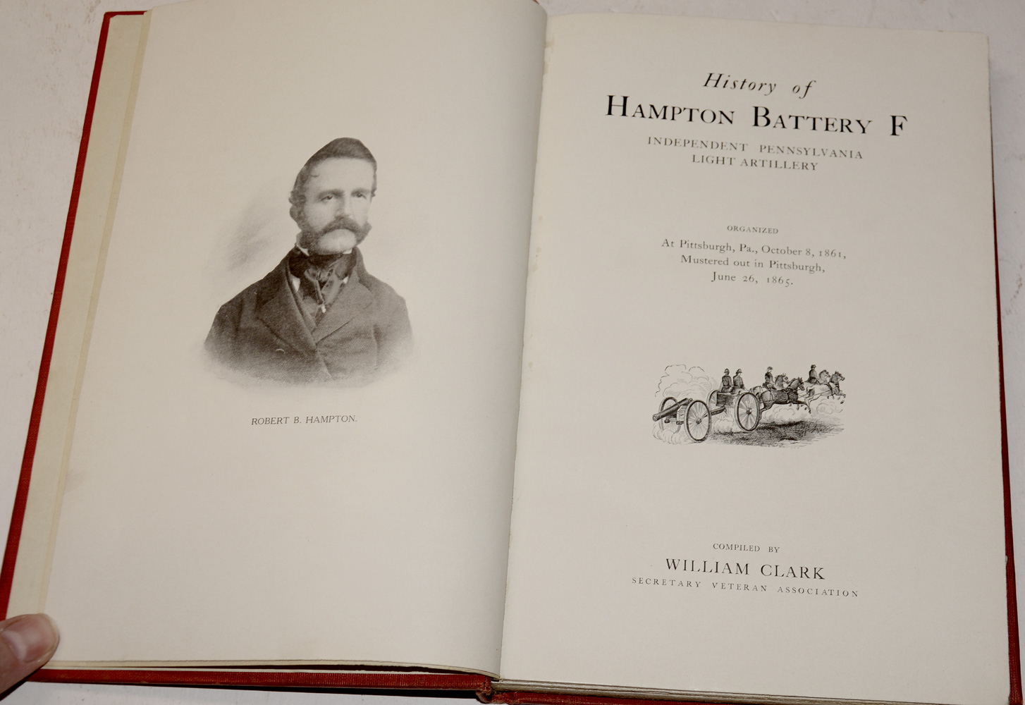 ORIGINAL COPY OF HAMPTON’S BATTERY REGIMENTAL HISTORY — Horse Soldier