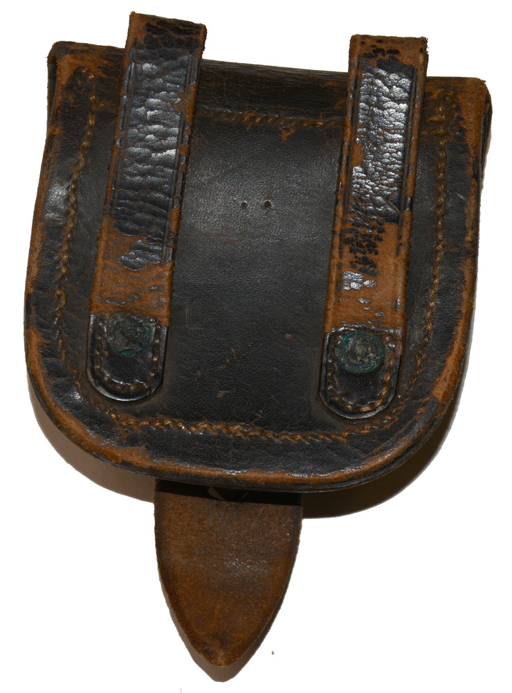 CIVIL WAR PERCUSSION CAP POUCH WITH “NJ” PLATE — Horse Soldier