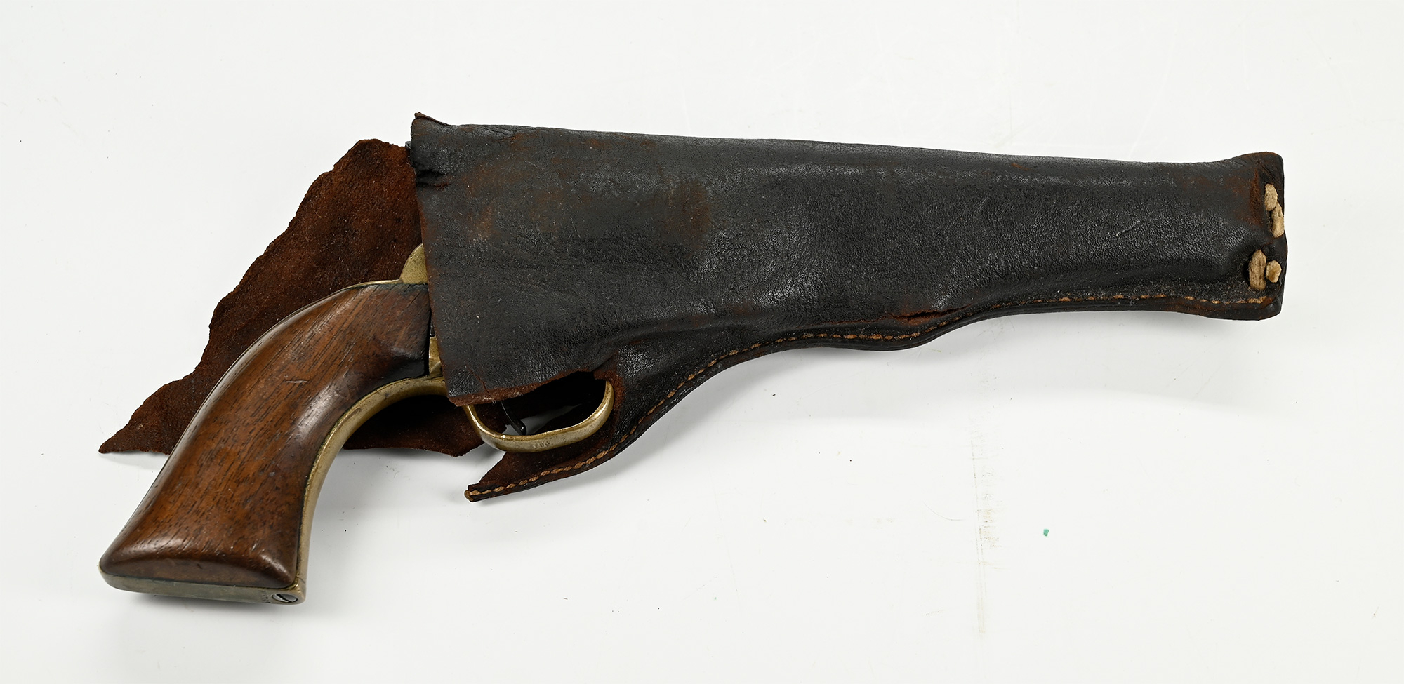 INSCRIBED COLT POCKET REVOLVER WITH HOLSTER OF CAPTAIN AND LIEUTENANT ...