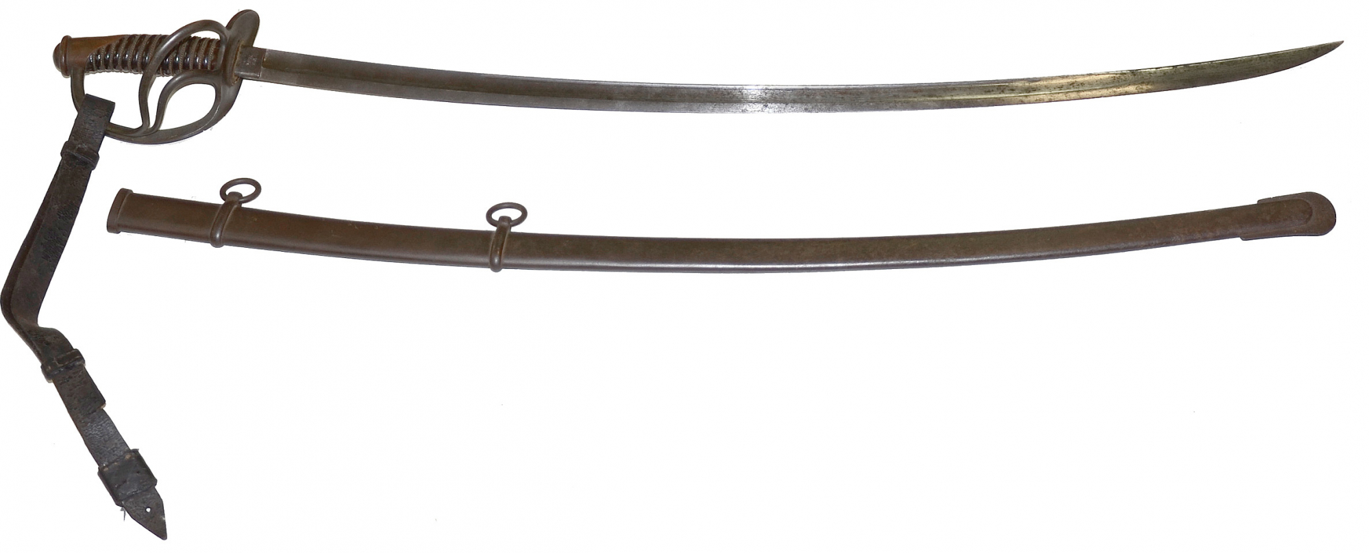 ROBY ENLISTED M1860 LIGHT CAVALRY SABER, SCABBARD AND SABER KNOT DATED ...