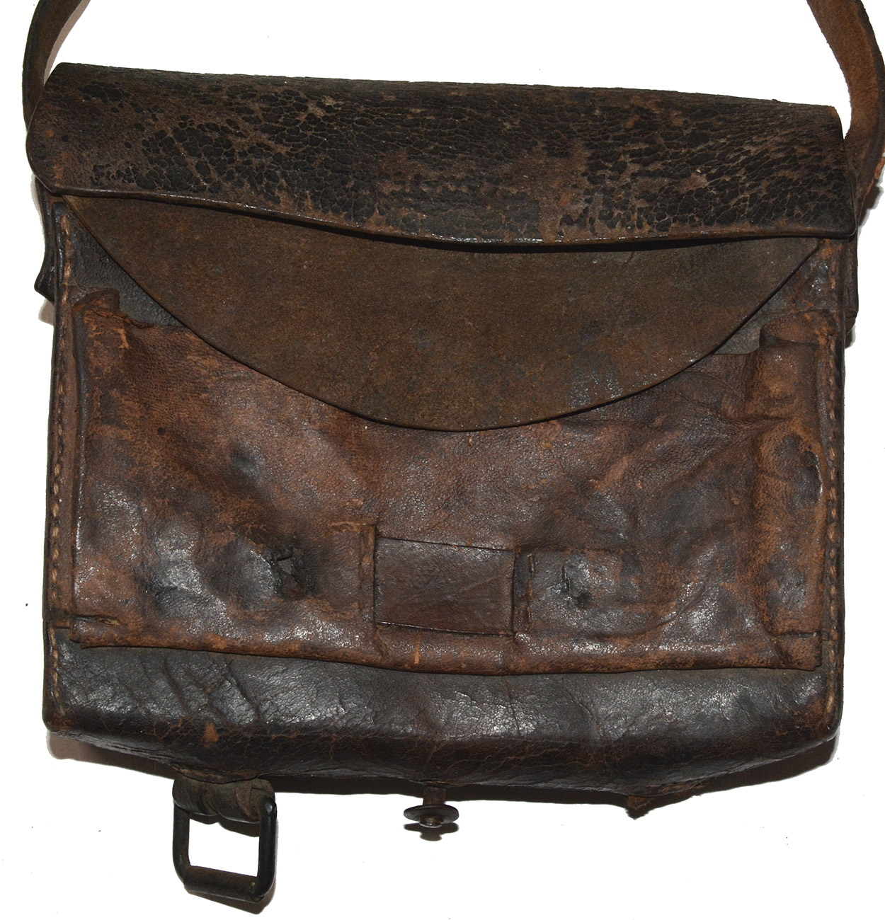 CONFEDERATE CARTRIDGE BOX WITH SHOULDER STRAP MADE FROM A RIFLE SLING ...