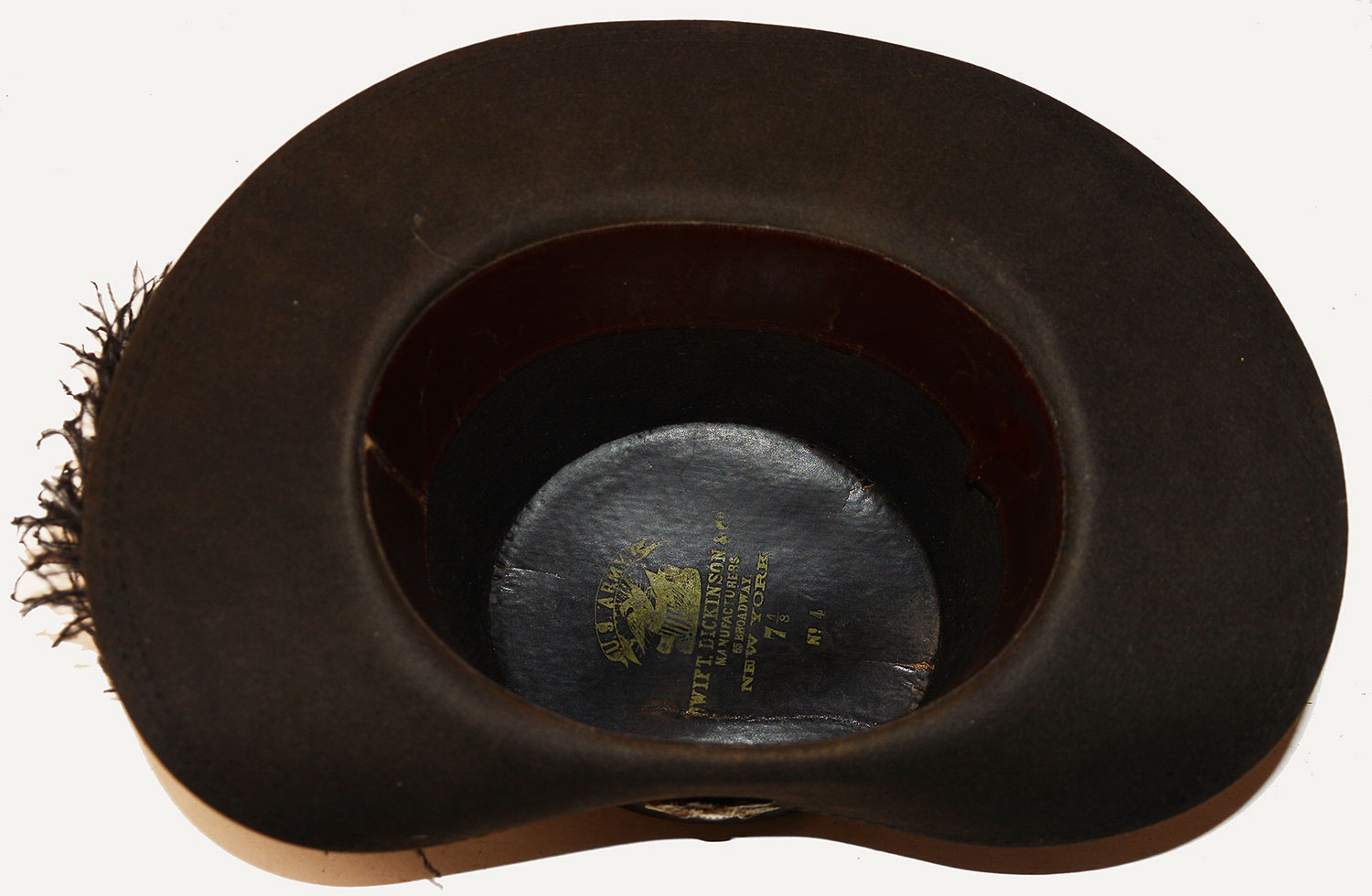 US MODEL 1858 HARDEE HAT WITH ENLISTEDMAN’S STAMPED BRASS EAGLE ...