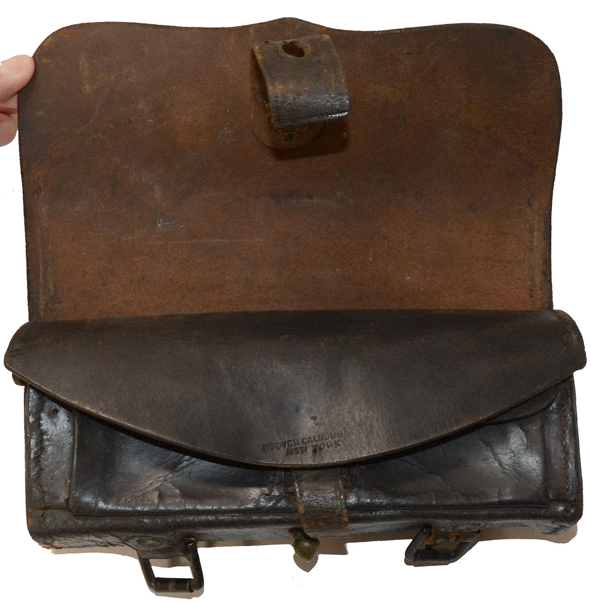 CIVIL WAR CAVALRY CARBINE CARTRIDGE BOX BY HOOVER, CALHOUN & CO ...