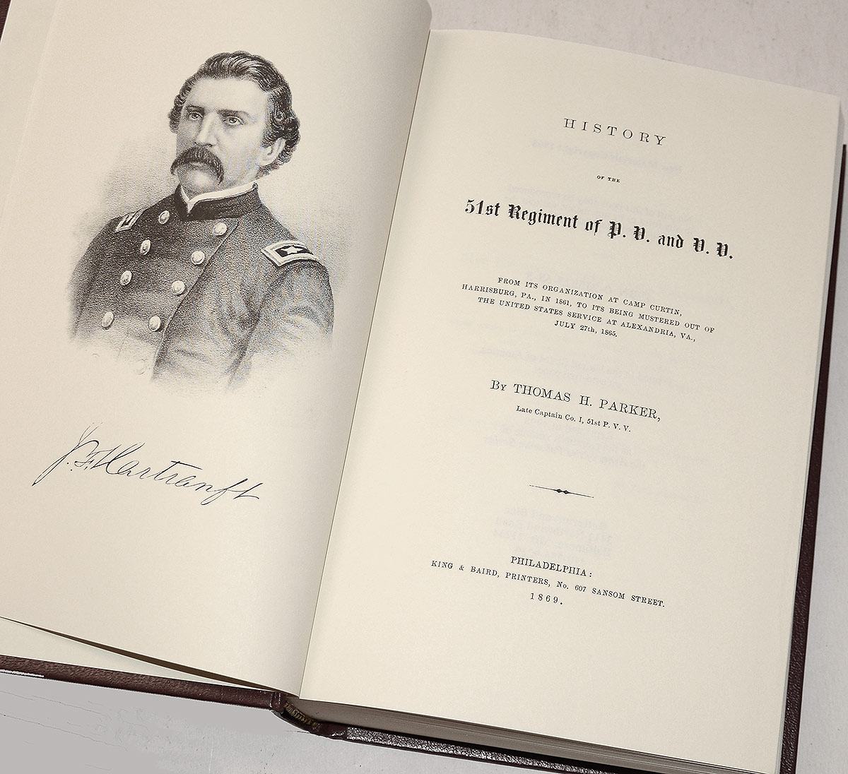 REPRODUCTION COPY OF THE HISTORY OF THE 51st PENNSYLVANIA VOLUNTEERS ...