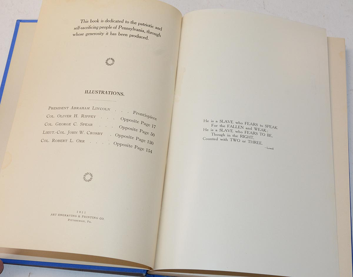 ORIGINAL COPY OF THE HISTORY OF THE 61ST PENNSYLVANIA INFANTRY WITH ...