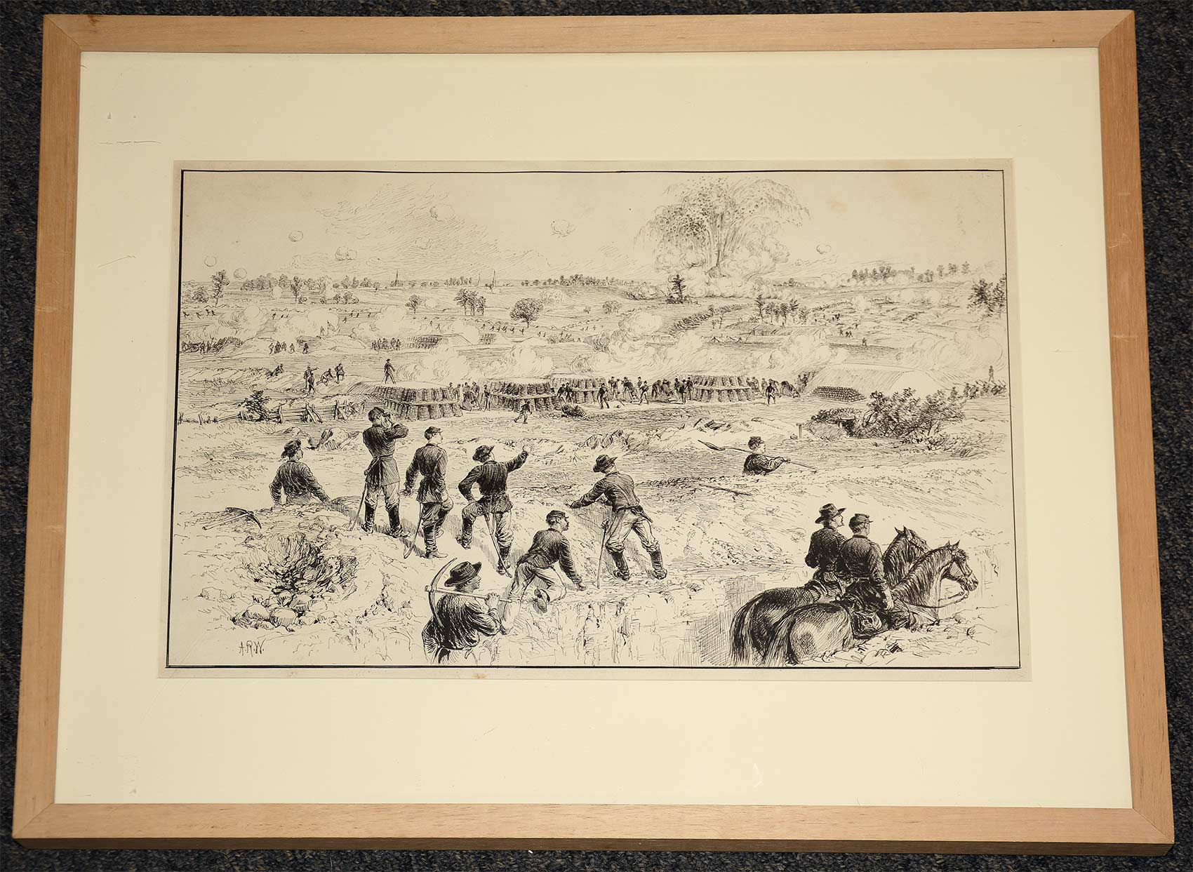 EXPLOSION OF THE PETERSBURG MINE, VIRGINIA, JULY 1864 – ORIGINAL PEN ...