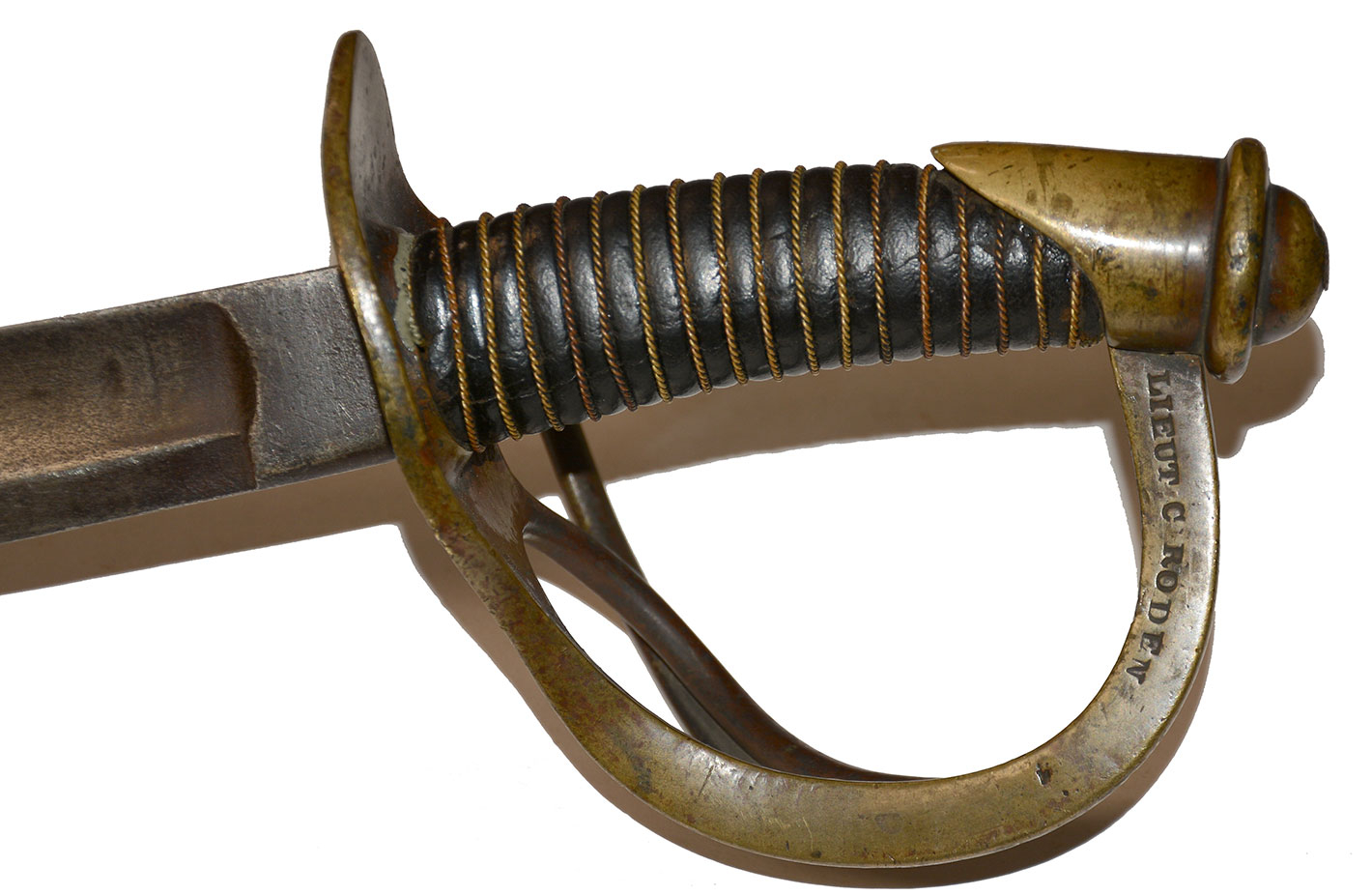 IMPORT MODEL 1840 CAVALRY SABER WITH SCABBARD NAMED TO 12TH ILLINOIS ...