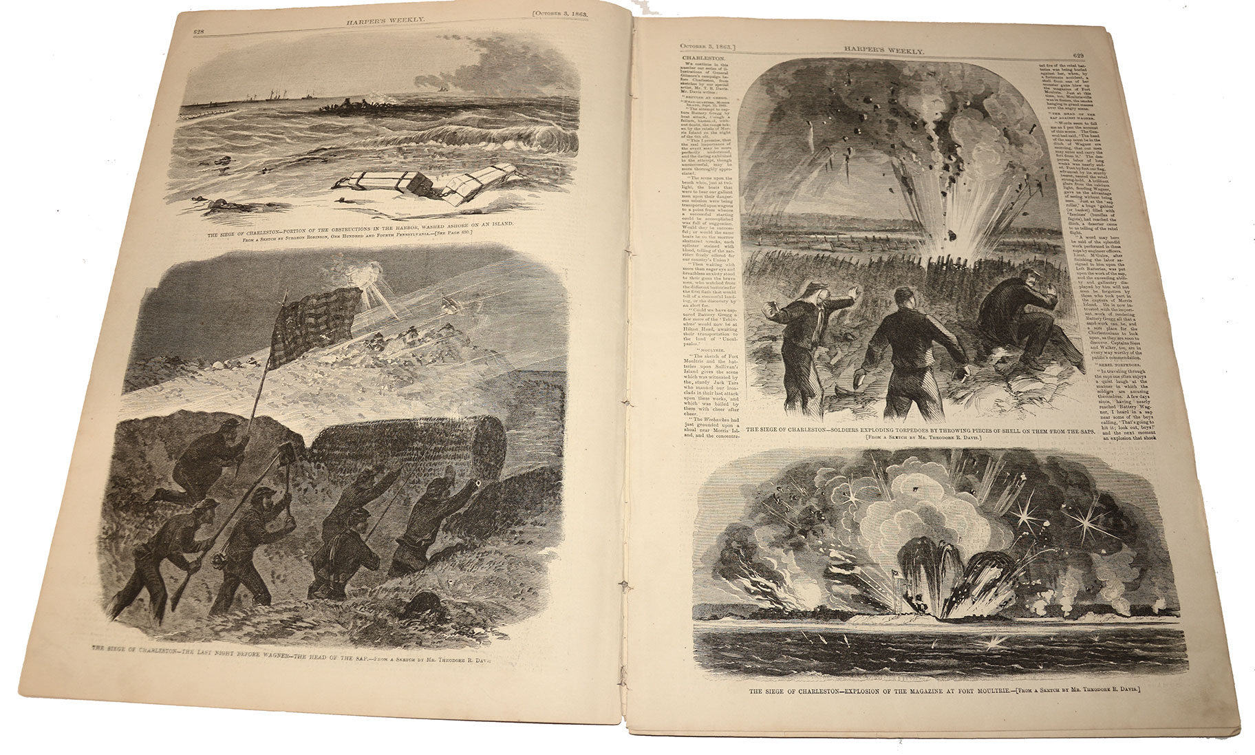 HARPER’S WEEKLY, NEW YORK, OCTOBER 3, 1863 – SEIGE OF CHARLESTON ...