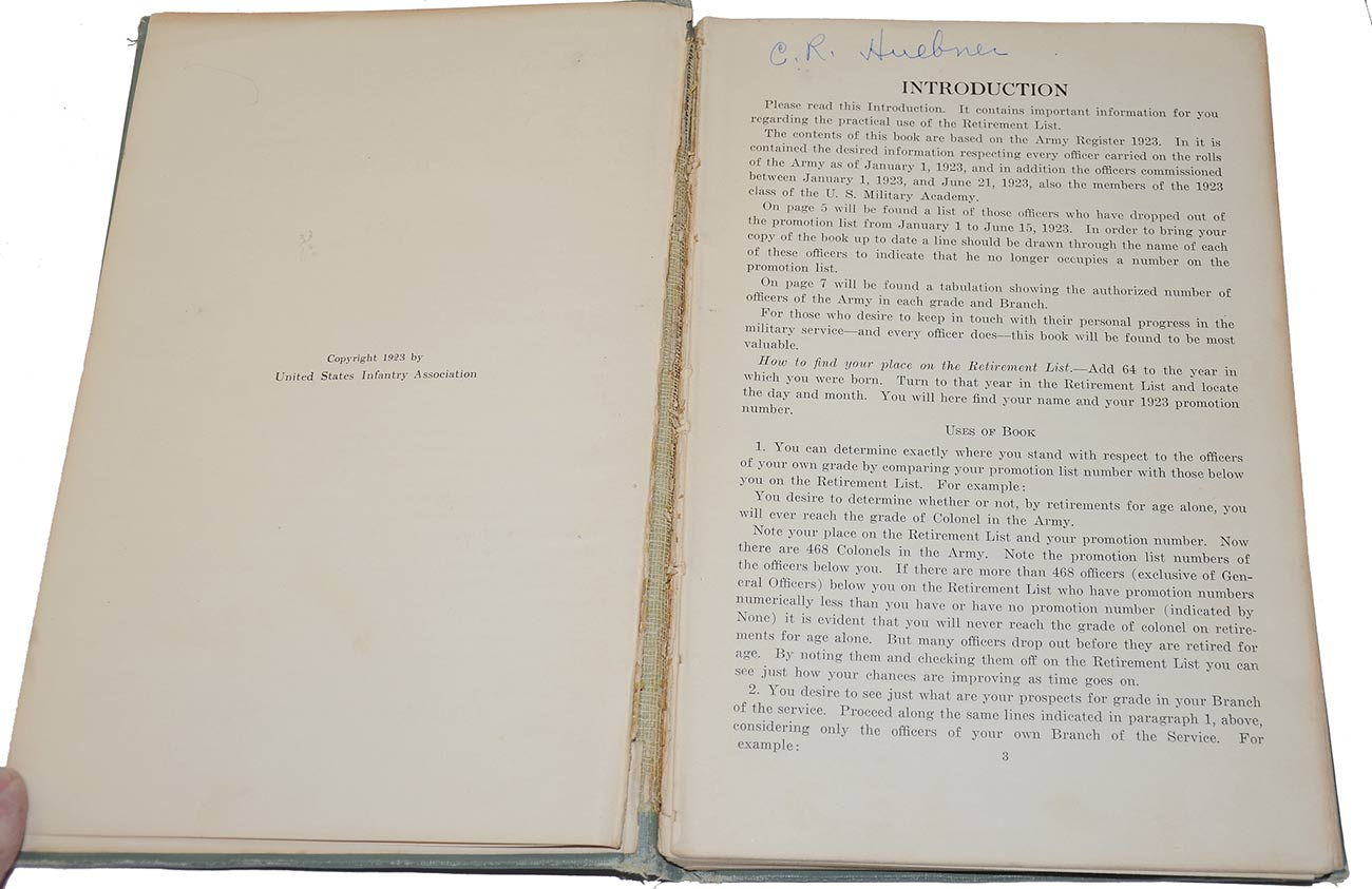 BOOK FROM THE LIBRARY OF WORLD WAR TWO 1ST INFANTRY DIVISION COMMANDER ...