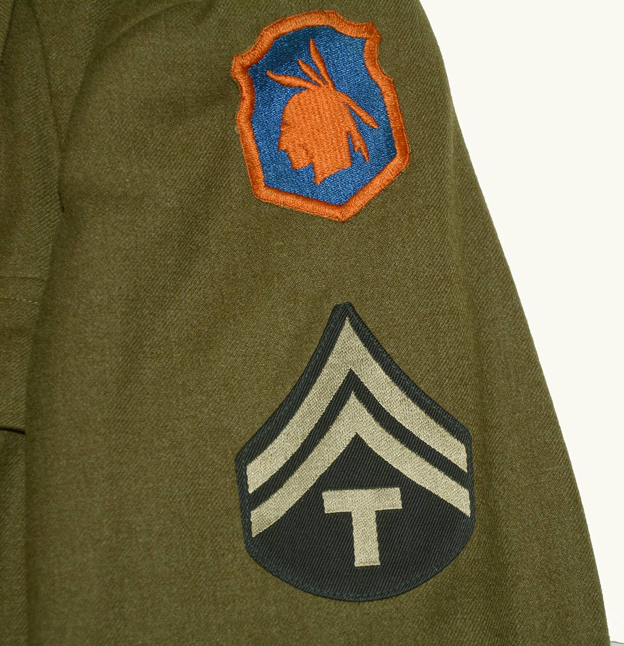 US WORLD WAR TWO 98TH DIVISION IKE JACKET WITH EXPERT INFANTRY BADGE ...