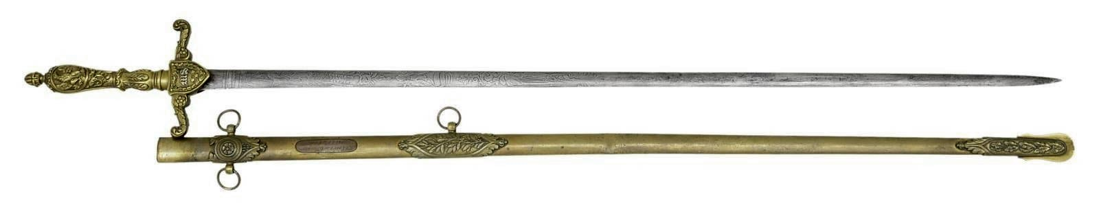 US MODEL 1840 MEDICAL STAFF SWORD PERSONALIZED TO ISAAC F. EVERHART OF ...