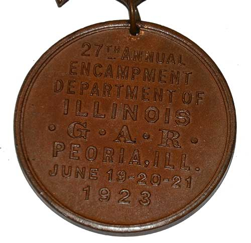 1923 DEPARTMENT OF ILLINOIS GAR BADGE — Horse Soldier