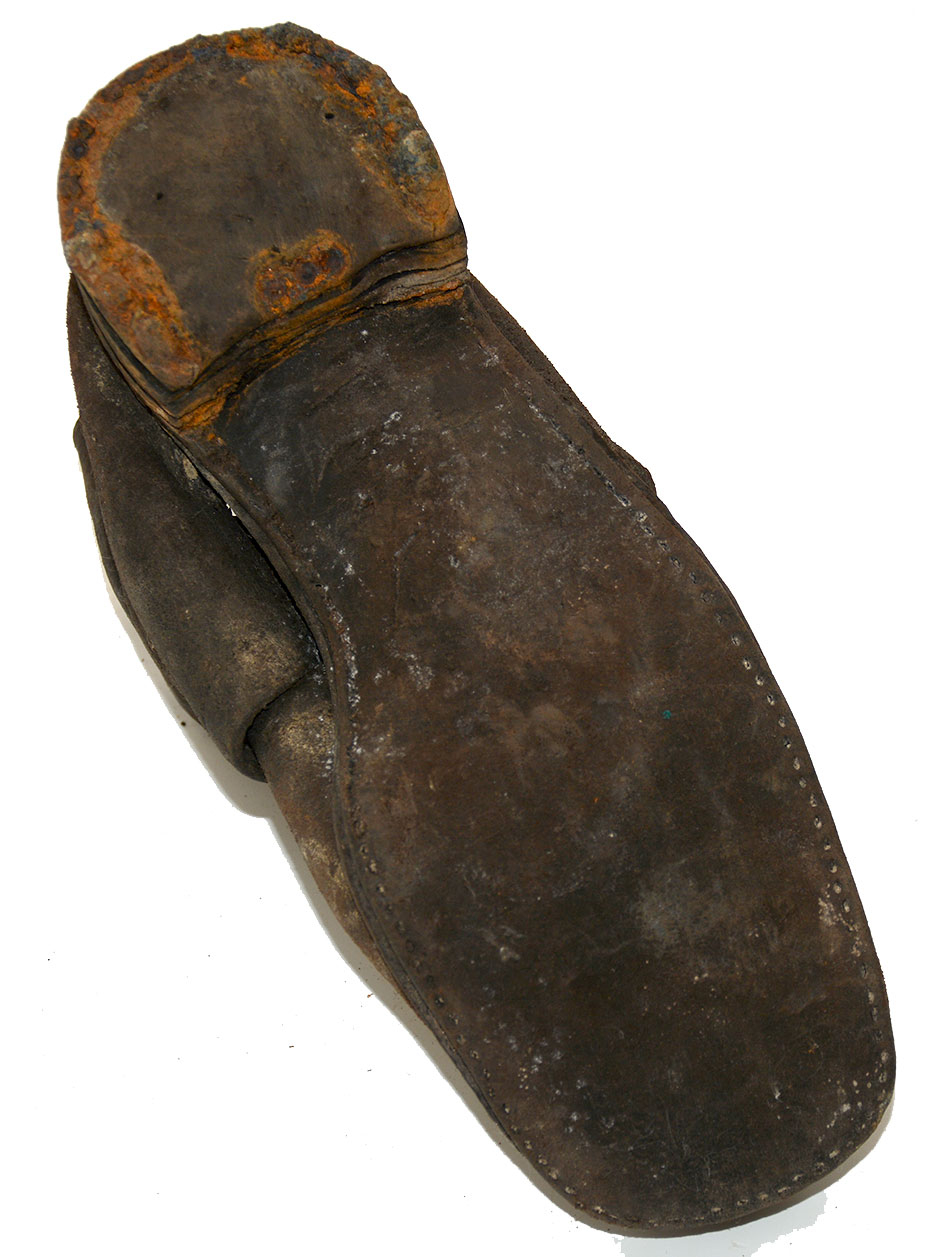 SCARCE CIVIL WAR ARMY ISSUE SHOE MADE AND MARKED BY CIVIL WAR ...