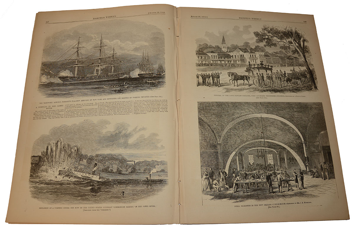 HARPER’S WEEKLY, NEW YORK, SATURDAY, AUGUST 29, 1863 – ADM. FARRAGUT ...